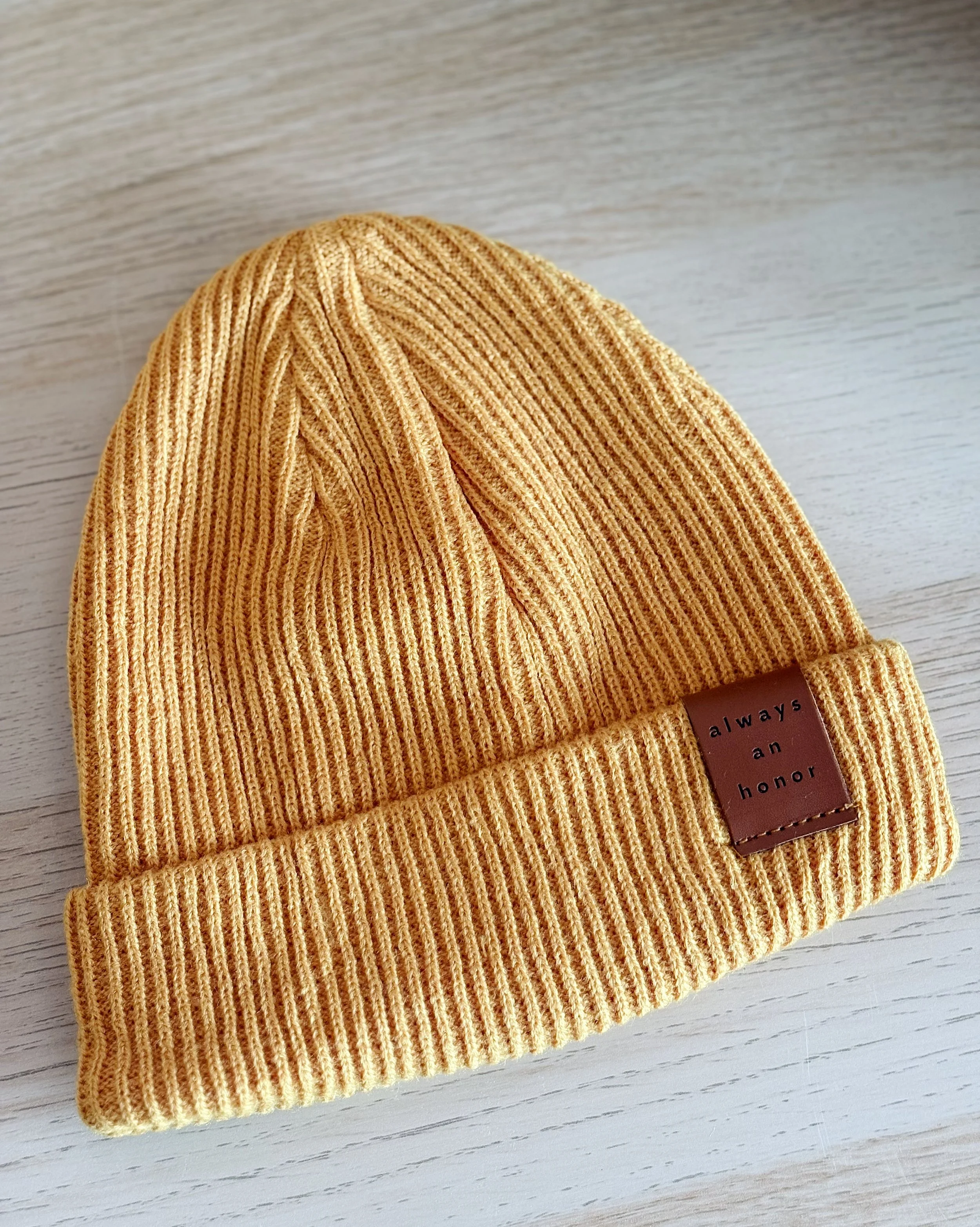 Toddler "always an honor" Acrylic Knit Cap