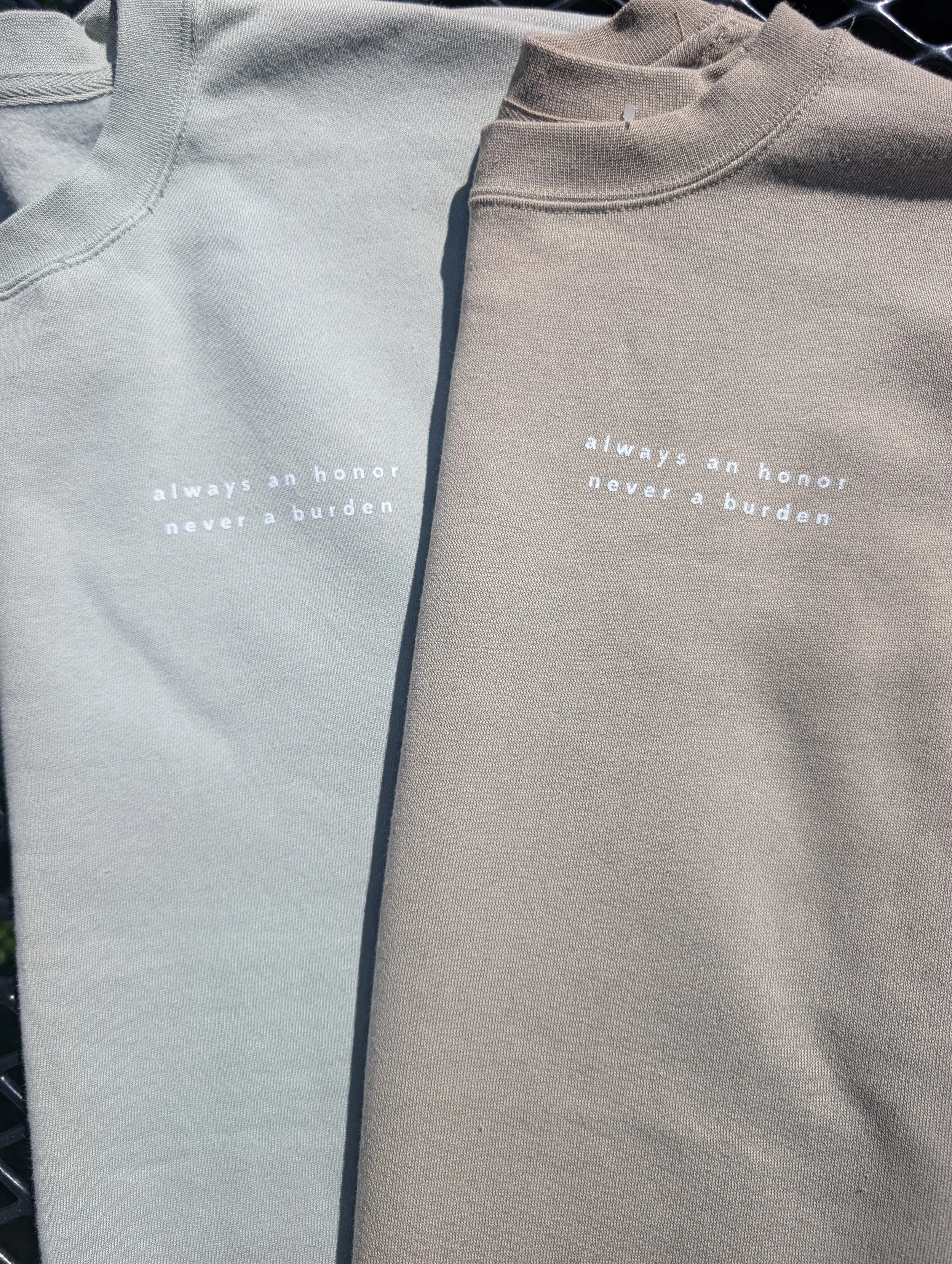 'Always An Honor' Crewneck Sweatshirt