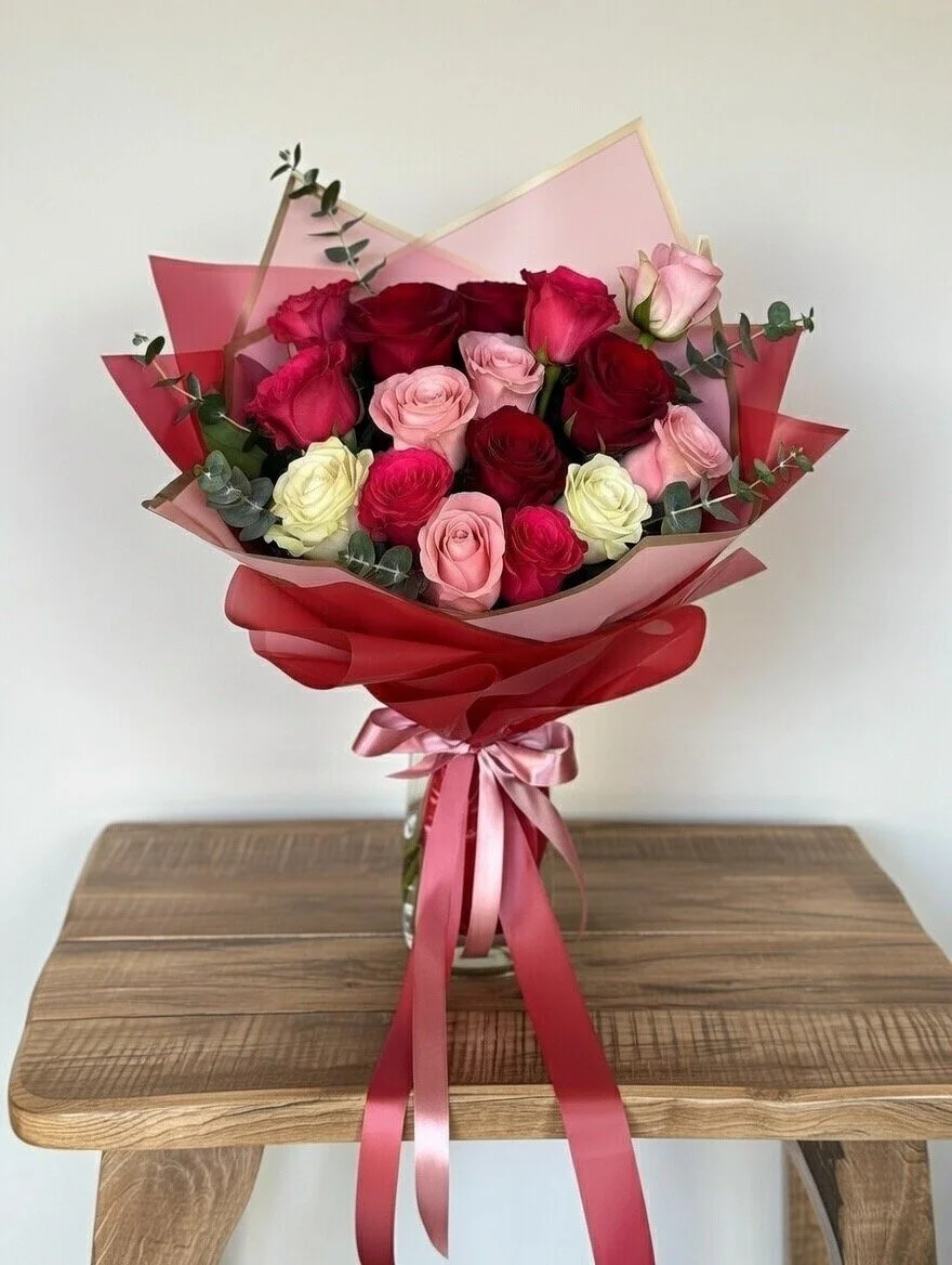 Timeless Elegance Mixed Roses Bouquet
