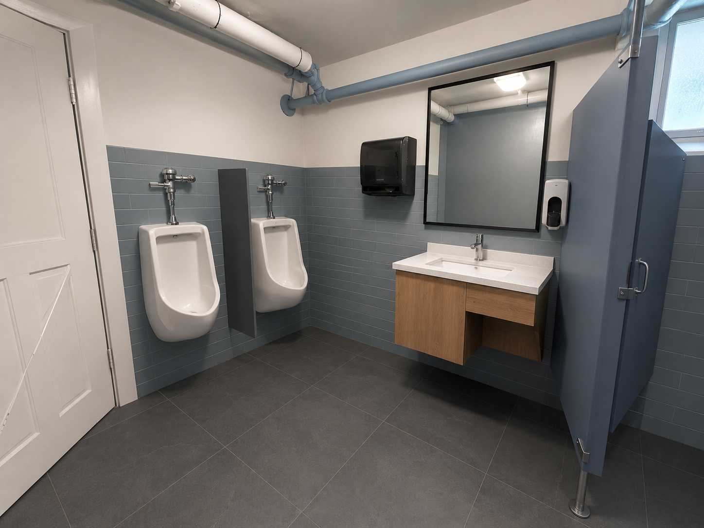 Basement Men's Room After