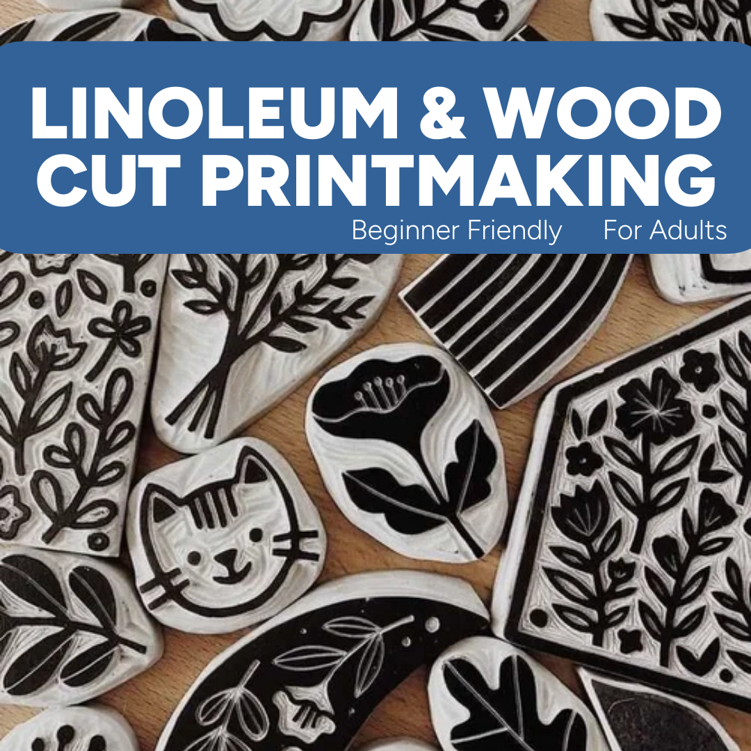 Linoleum & Wood Cut Printmaking - Adult Workshop (1-day & 3 week options)