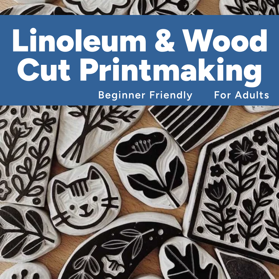 Linoleum & Wood Cut Printmaking - Adult Workshop (1-day & 3 week options)