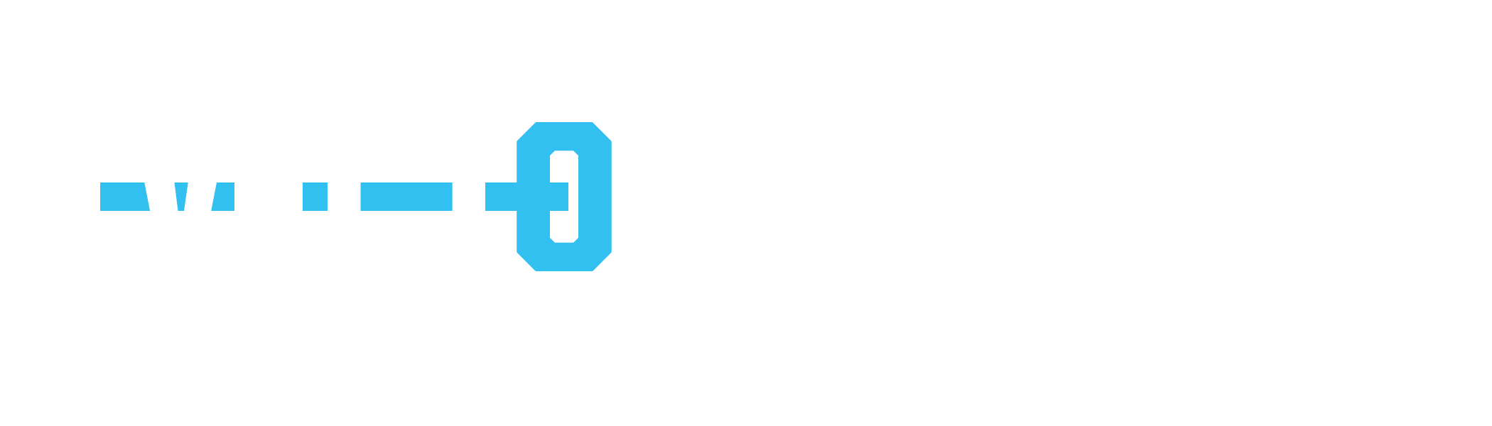 VETOR SYSTEM logo in white and blue on black background