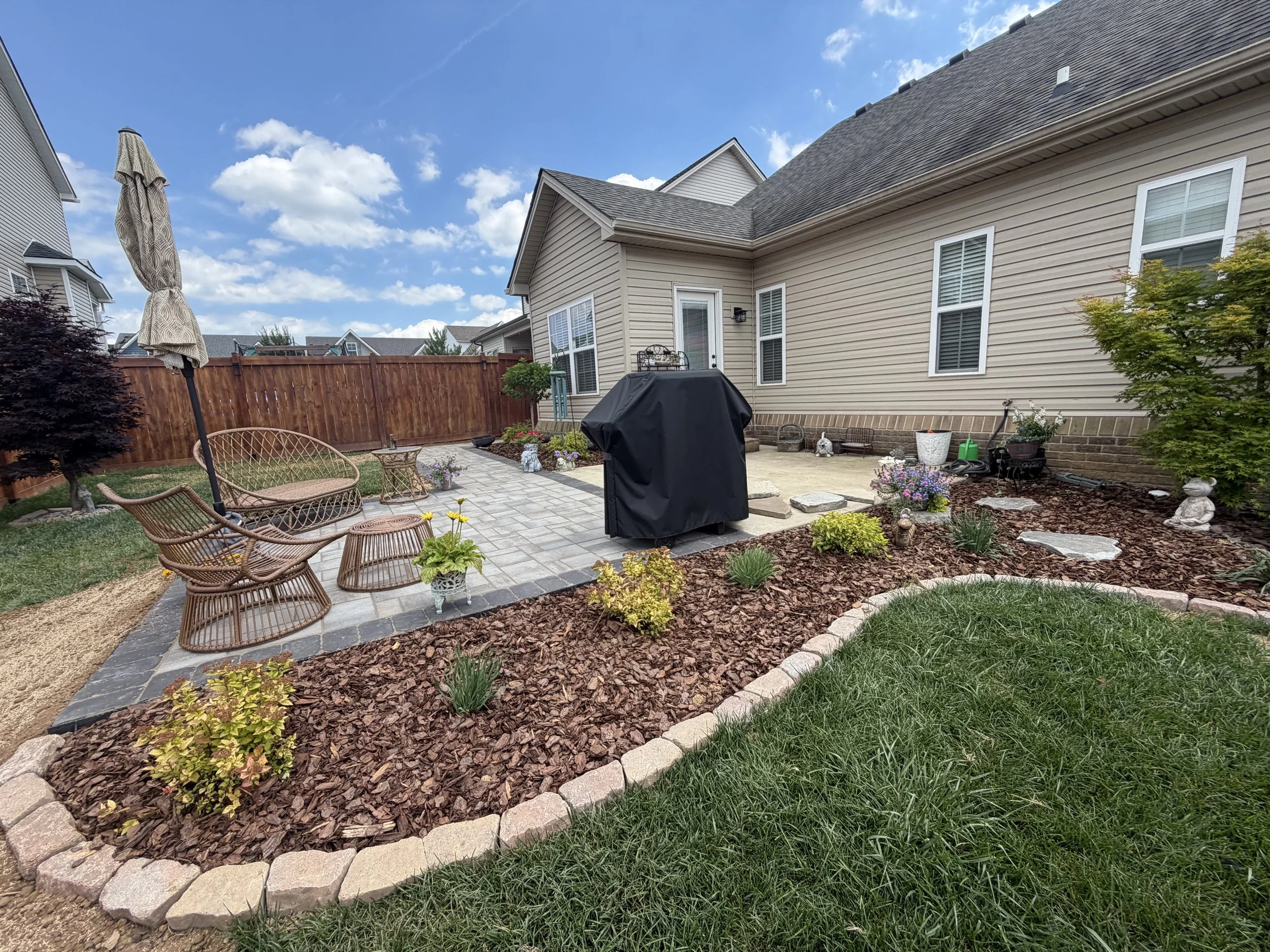 Paver Patio and Walkway as well as Landscape Design and Installation in Lexington, Ky