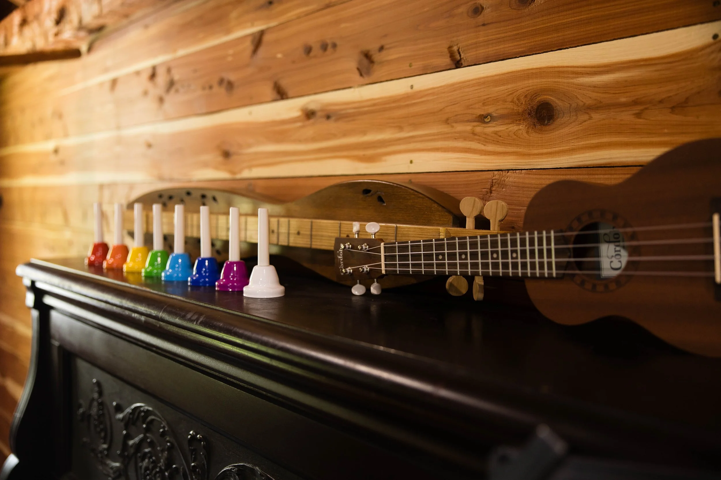 bells, ukelele, dobro