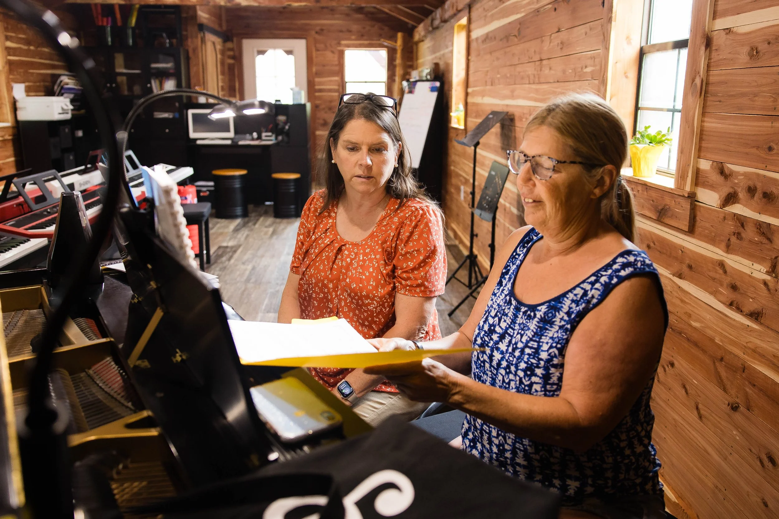 Piano Instructor and Student