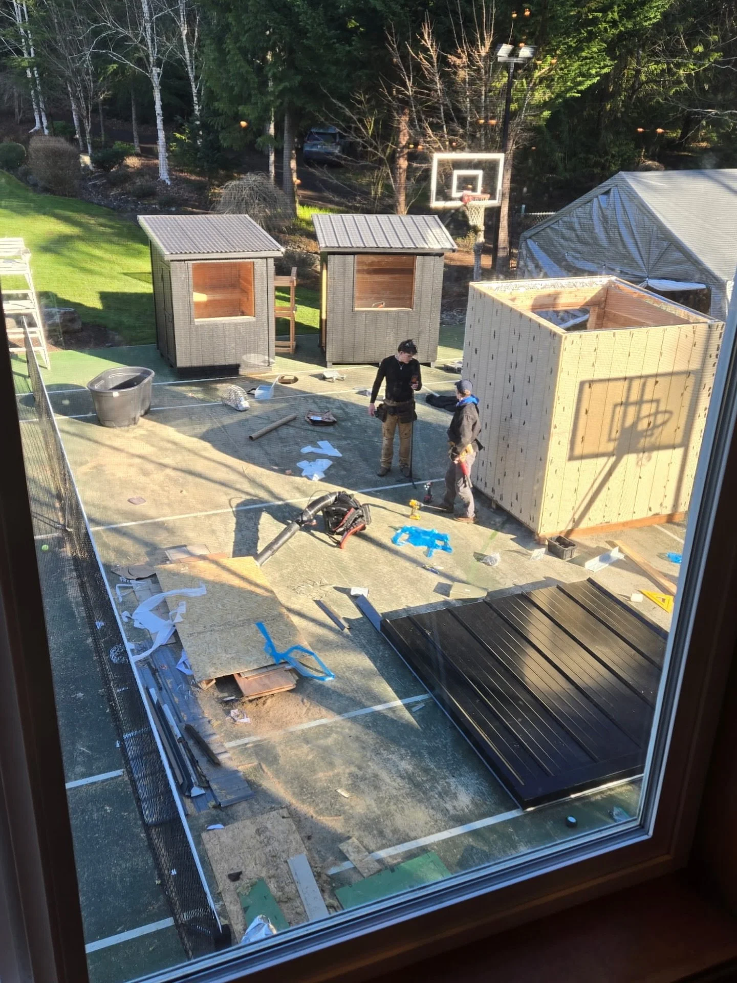Little aerial view of the worksite during golden hour . 👌 🌅