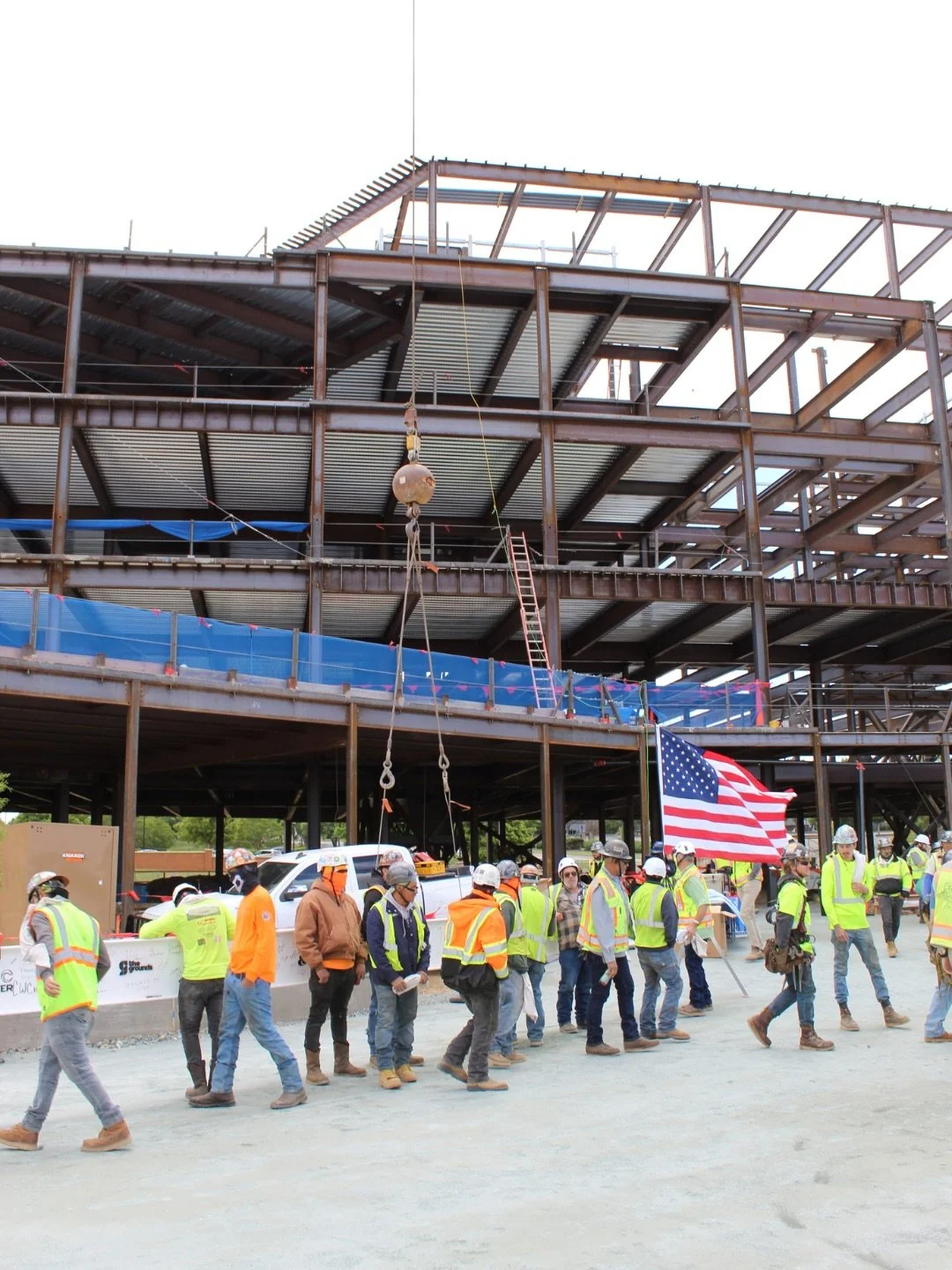 More upward momentum at The Grounds

The Grounds&rsquo; first office building &mdash; a core component of Phase I development &mdash; has officially been topped off, standing front and center beside McCreary Tower with sweeping view of the Retail Vil