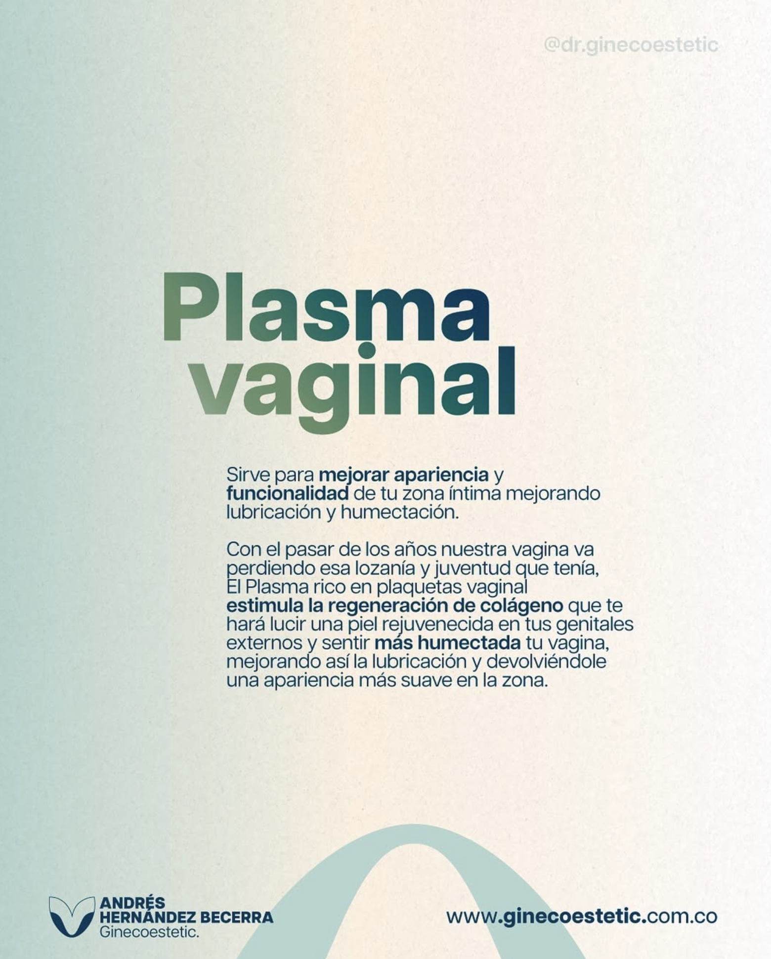 Tratamiento de la sequedad vaginal con plasma rico en plaquetas en Cali | Dr. Andres Hernandez Becerra
