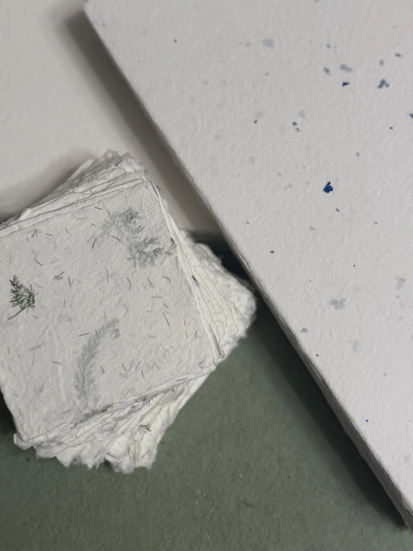 Lots of fresh cut stacks in line for their turn on the press. This week&rsquo;s production run is hefty! 

Any ideas on what I&rsquo;m printing?
 
#homemadepaper #customstationery #stationery #wedding #holiday