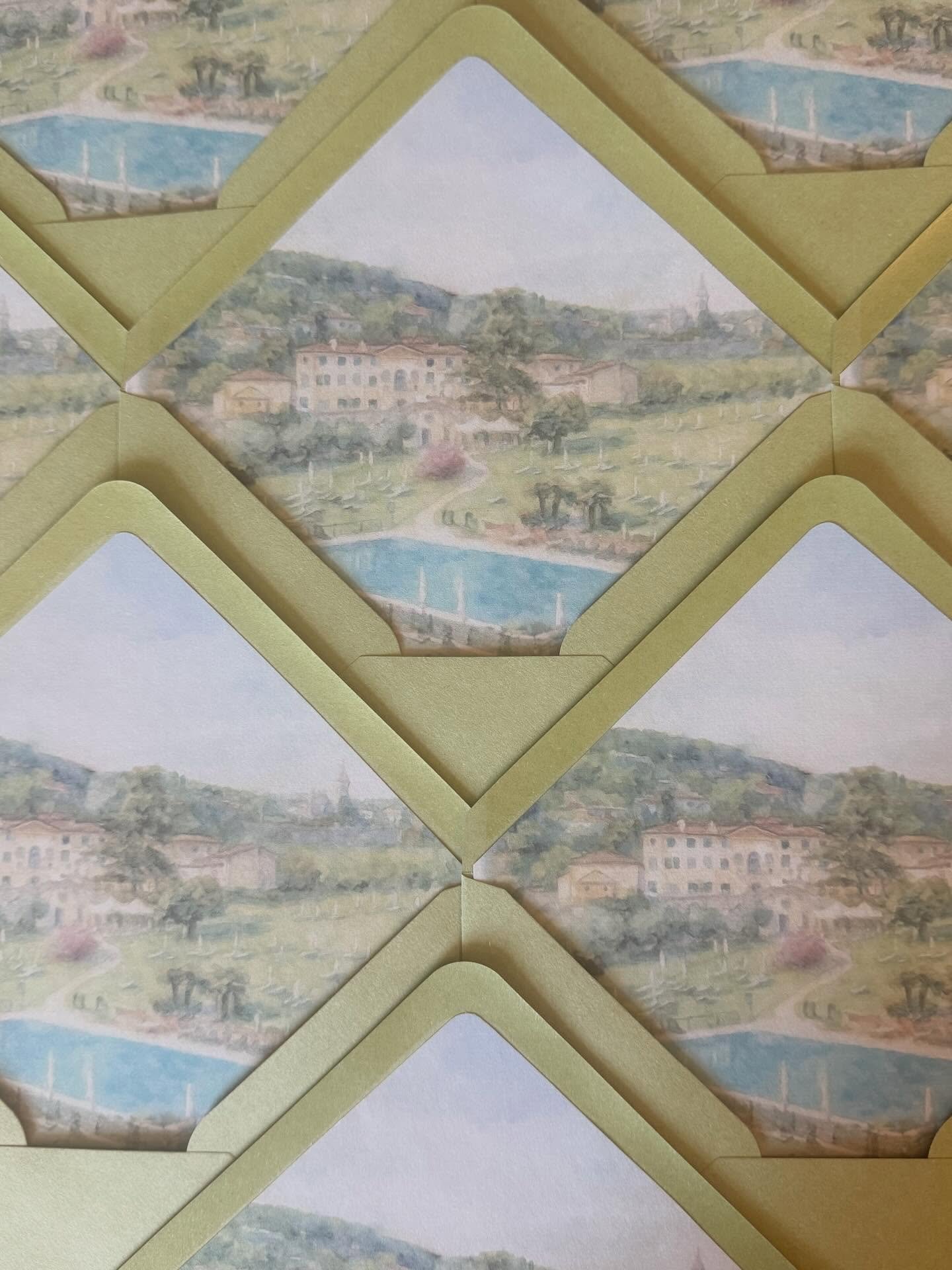 This custom watercolor venue is everything 😍

#weddingstationery #watercolor #invitations #weddinginvitation #pattern