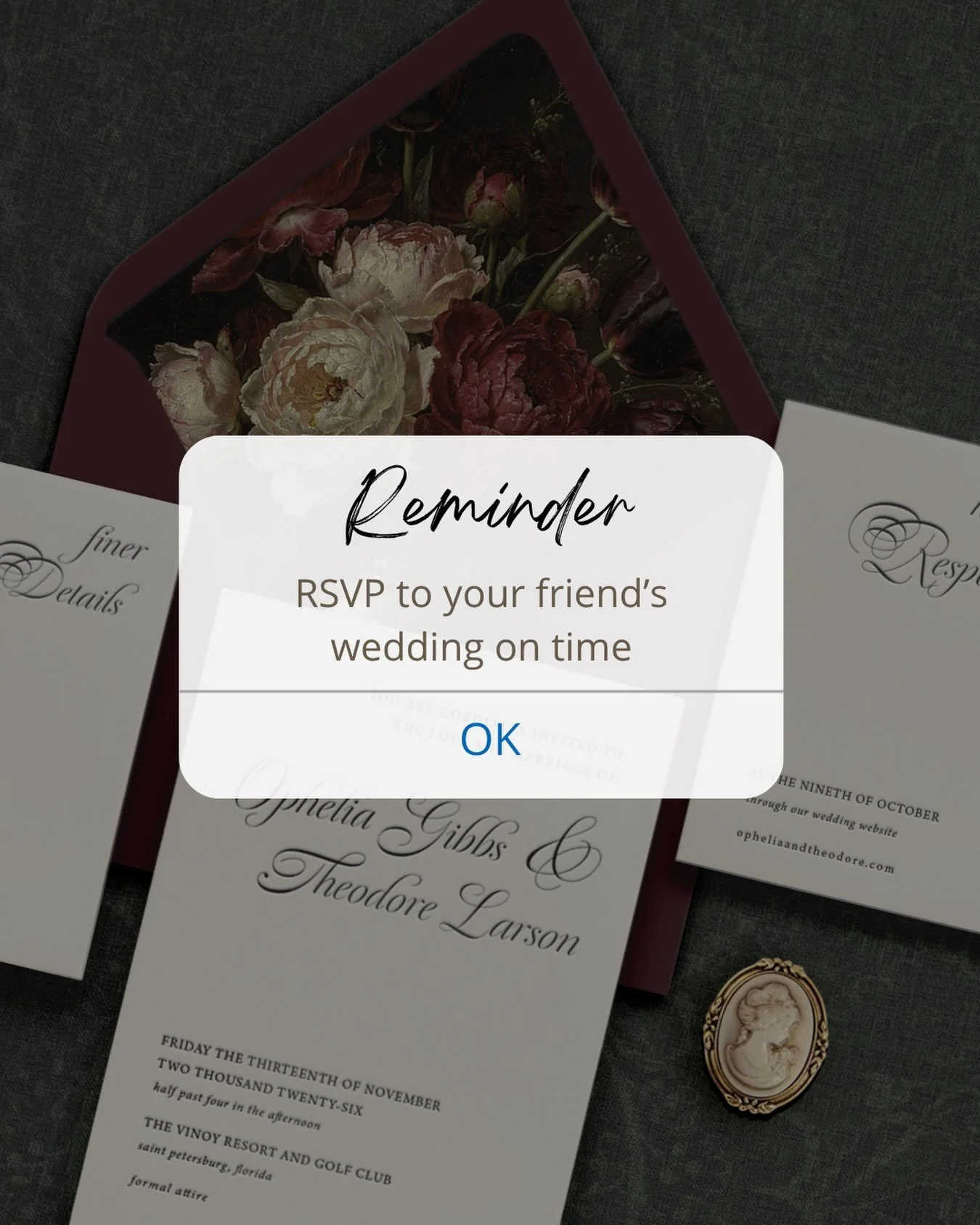 A gentle RSVP reminder from your stationery designer 🤍

If your invitation includes an RSVP deadline, it&rsquo;s there for a reason&mdash;not as a suggestion. Your hosts are finalizing seating charts, catering counts, rentals, and all the little det