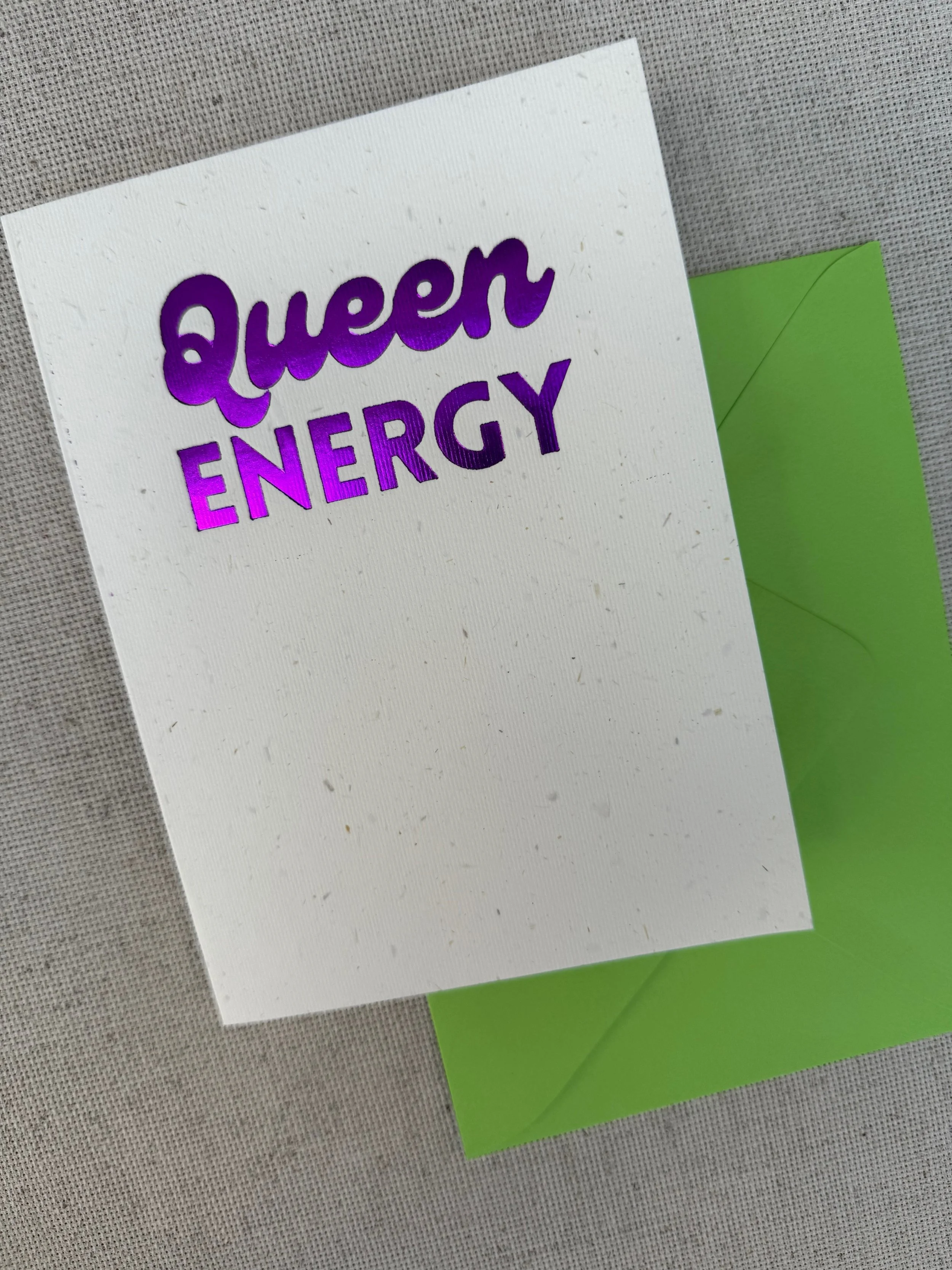 "Queen Energy" 5x7 Greeting Card with Envelope