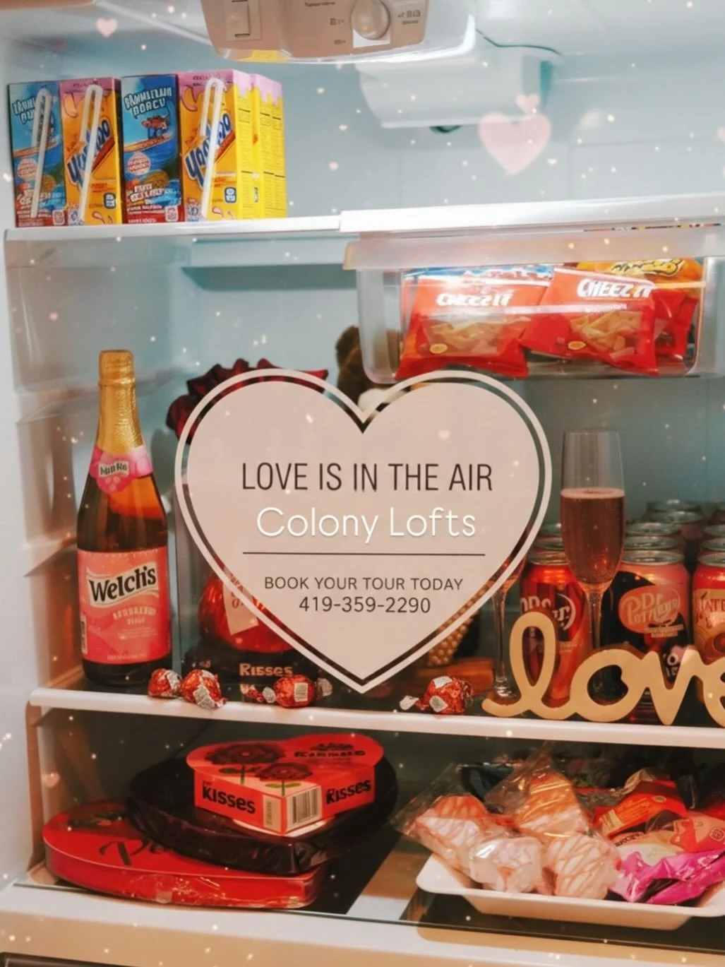 Honey, honey&hellip; we could stand here all day in this model 😍💗 Channeling full Love On Top energy with Valentine treats, drinks, and luxury vibes at Colony Lofts.

If your current place isn&rsquo;t giving main character romance, this is your sig