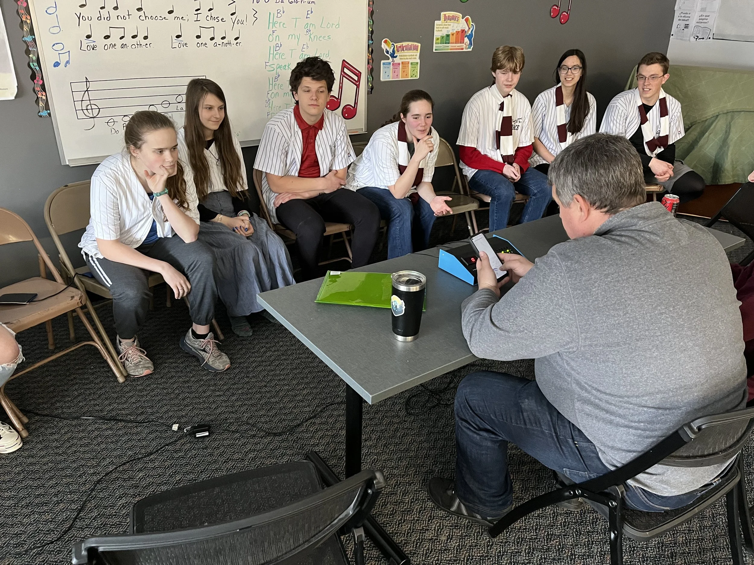 students quizzing about bible verses