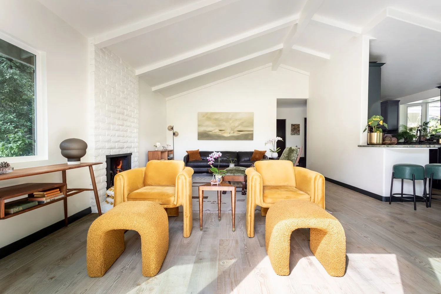 Photo by: Ace Misiunas
These ottomans blend components of the natural and the contemporary world through their round organic form and furry boucle-like texture, which creates a cozy sensory experience.