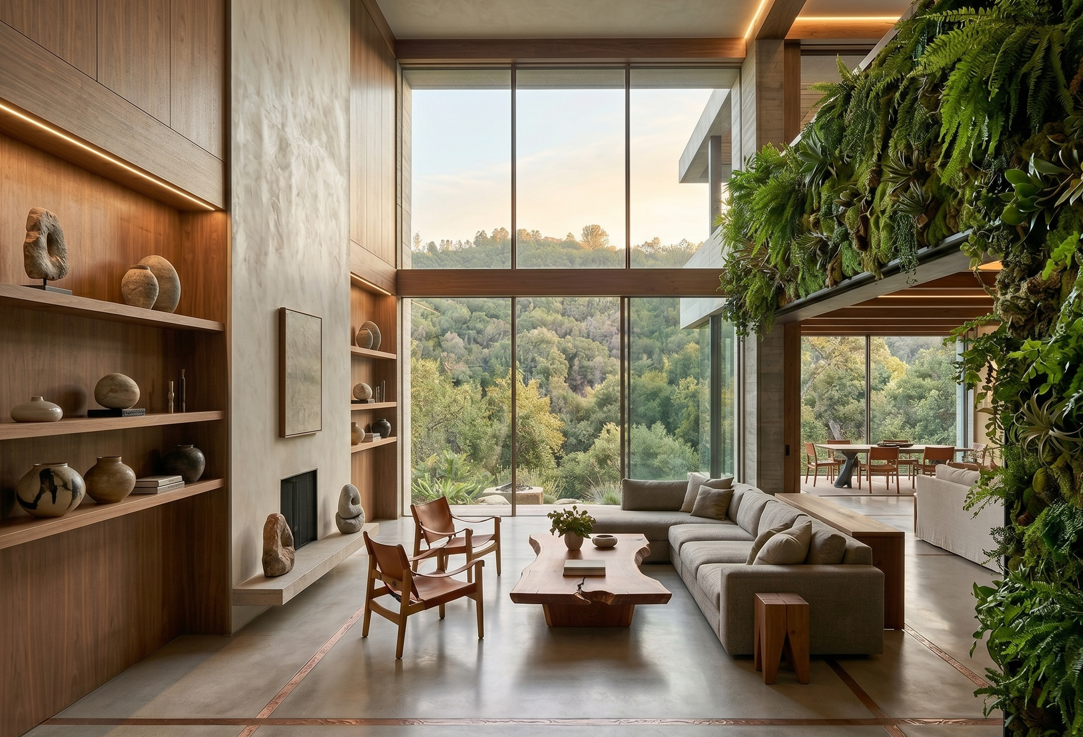Mountain Seclusion: Interior Design Concepts for a Mandeville Canyon Estate.