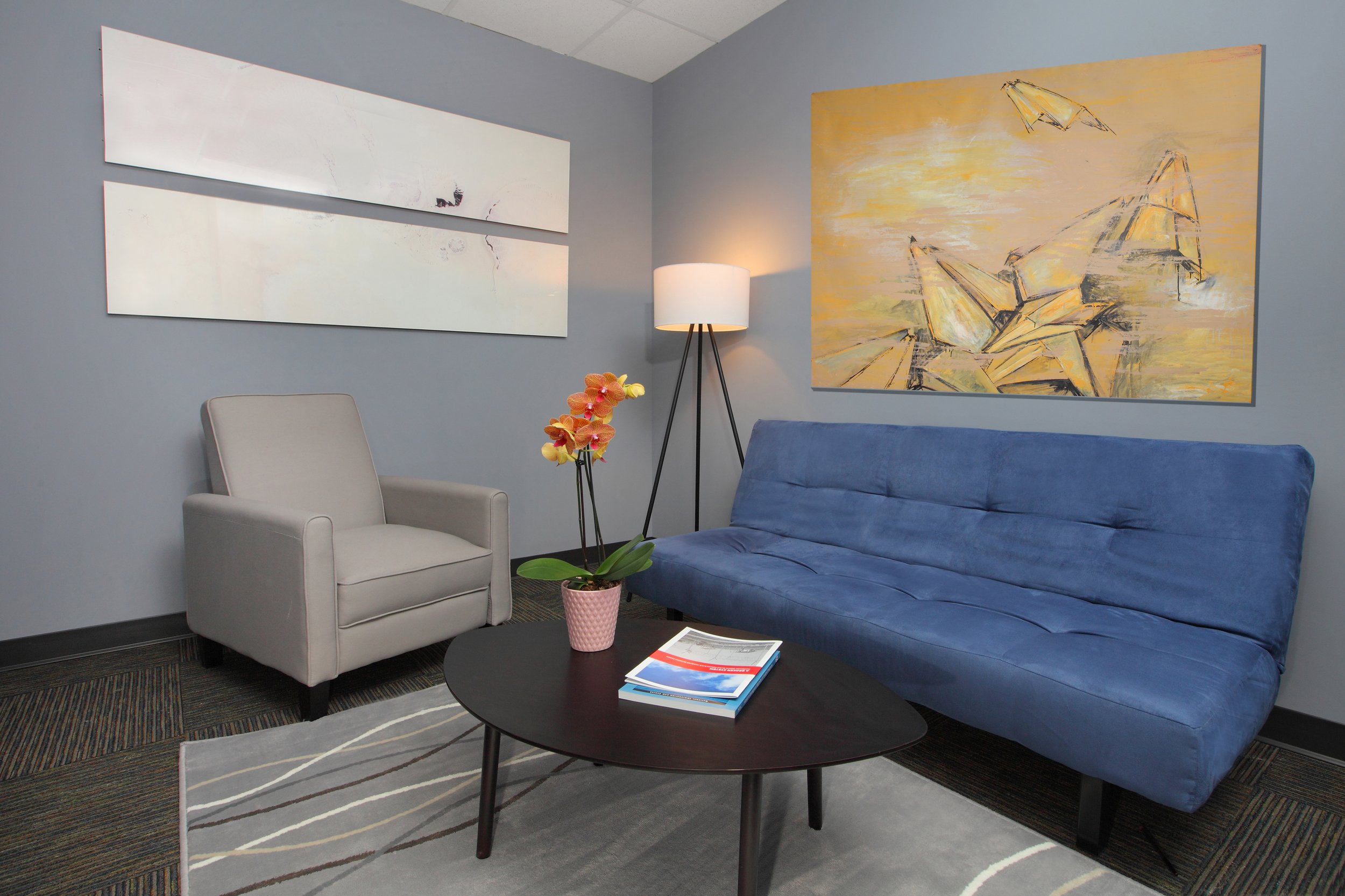 Photo by: Chas Metivier
Fly Away by Mahsan Ghazianzad adorns the walls of a privacy office where National Immigration Law Center staff can take a break.