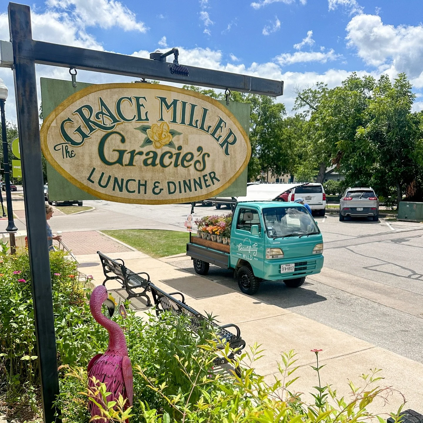 A woman walked up to me this weekend and said that she was sitting on the porch at Gracie&rsquo;s looking out at the truck wondering where the cameras were. She said the view was something out a hallmark movie! Small town charm, a beautiful day, and 
