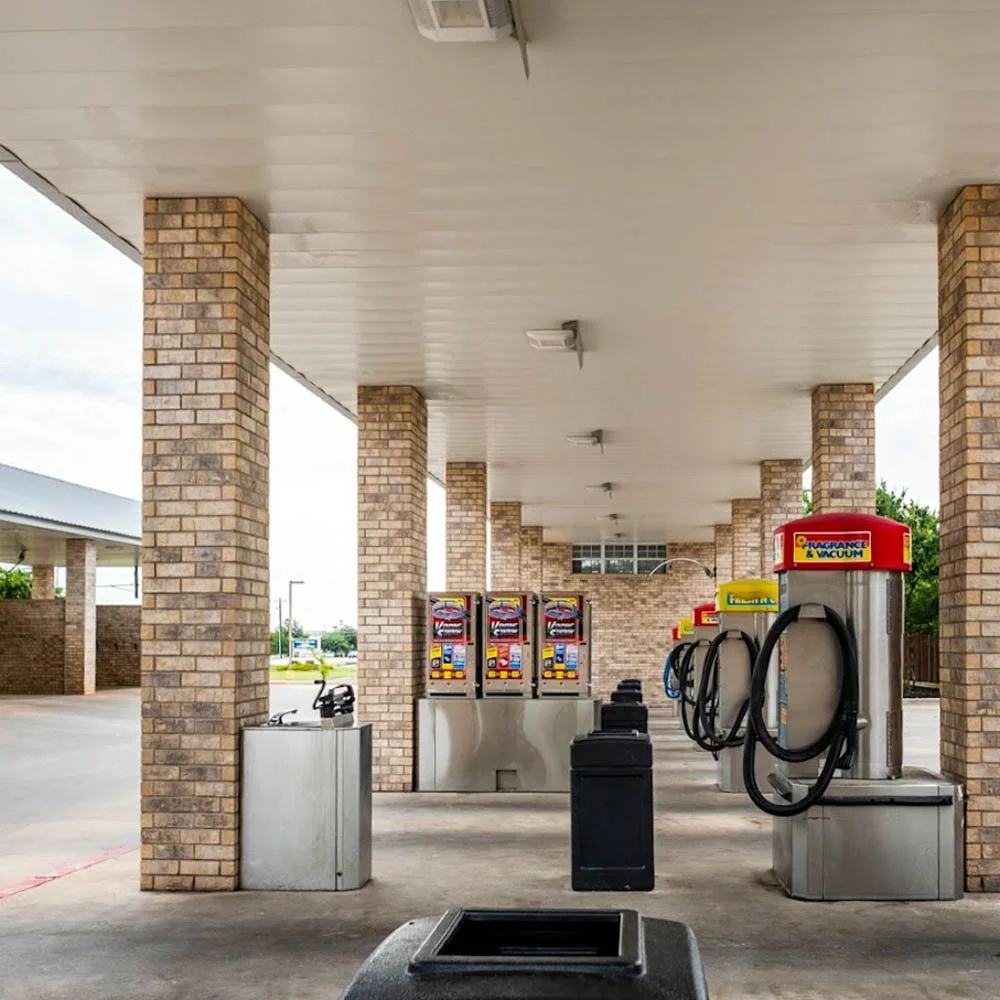 Oversized self-service wash bays at Connie’s Car Wash on West Whitestone in Cedar Park.
