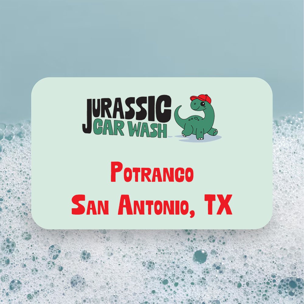 Jurassic Car Wash Gift Card – Potranco