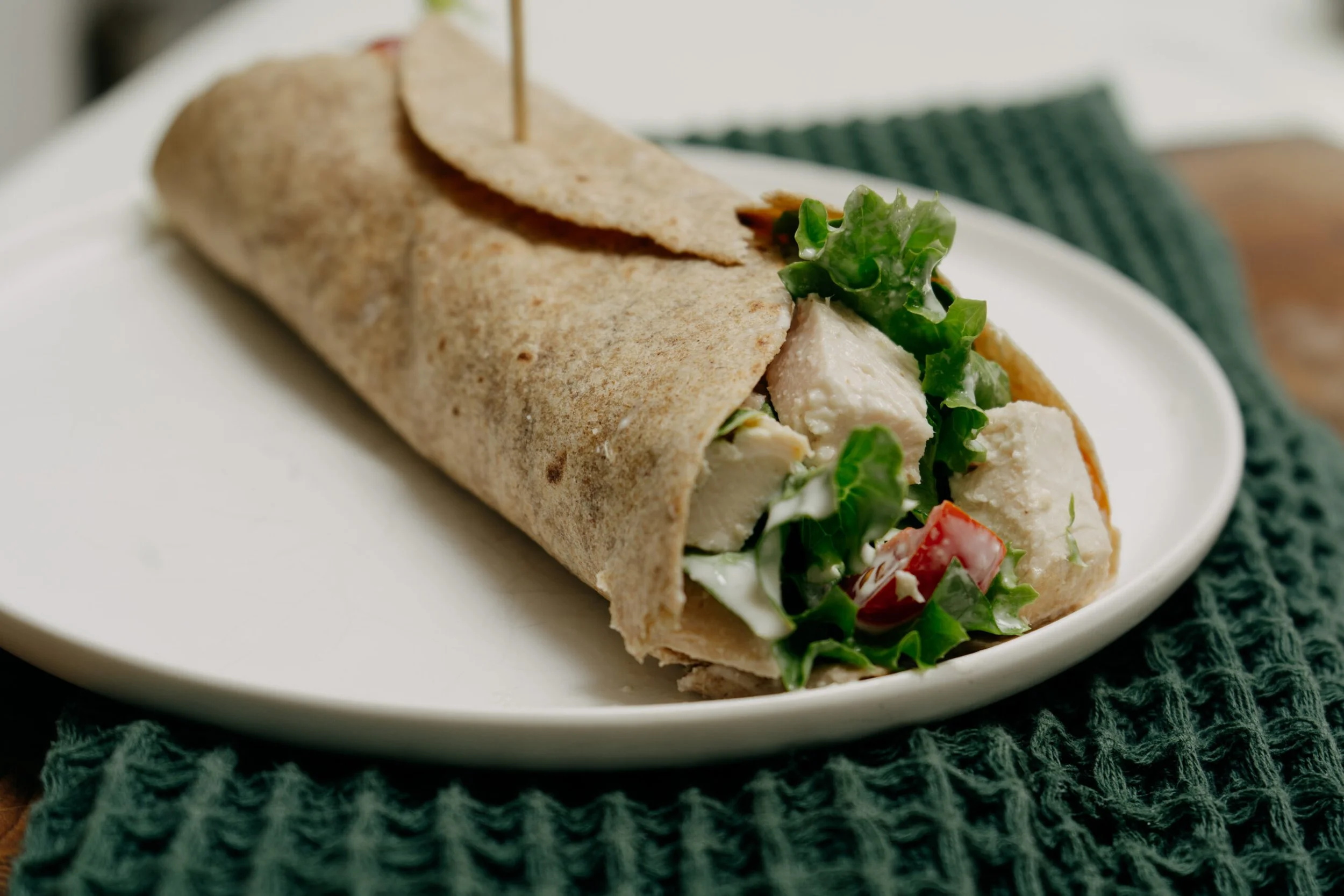 lazy caesar lunch wrap