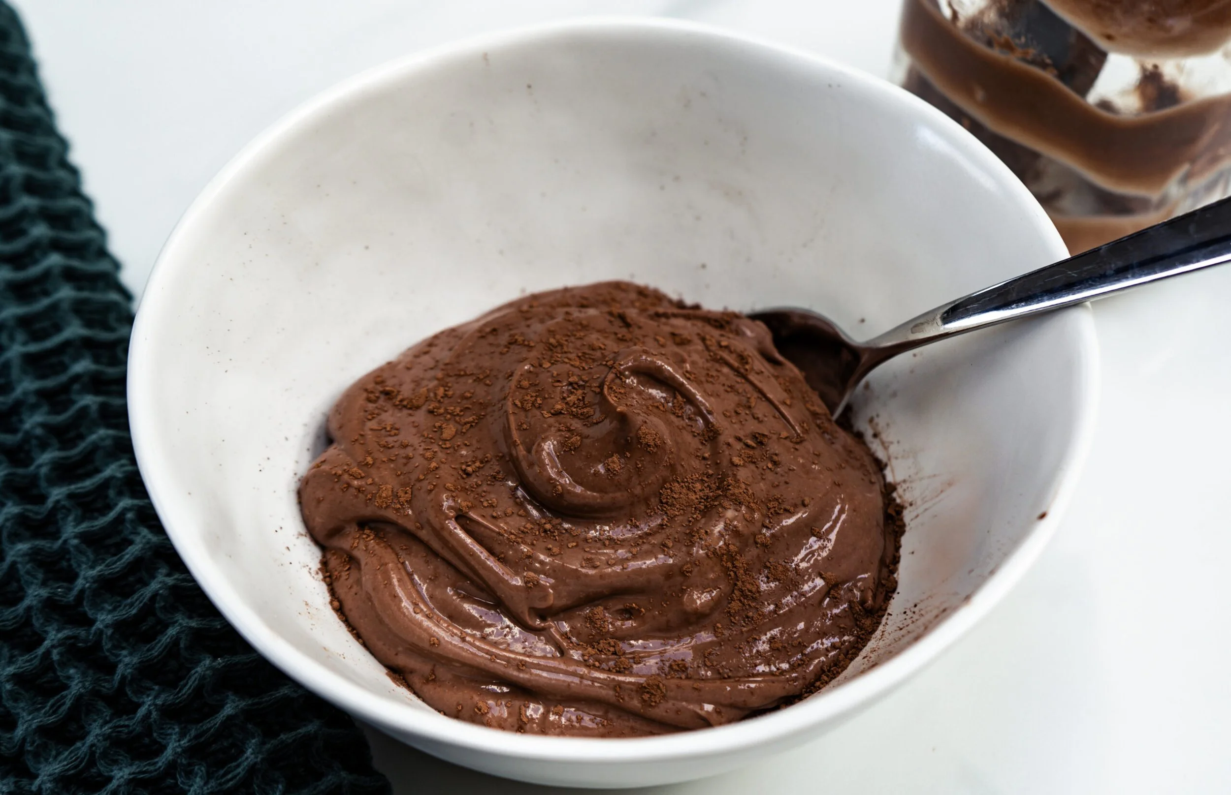 1 min high protein chocolate pudding