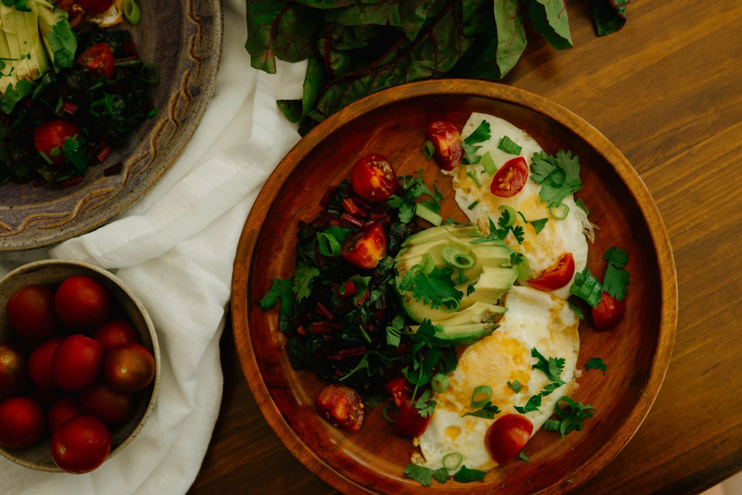 greens, eggs, no ham