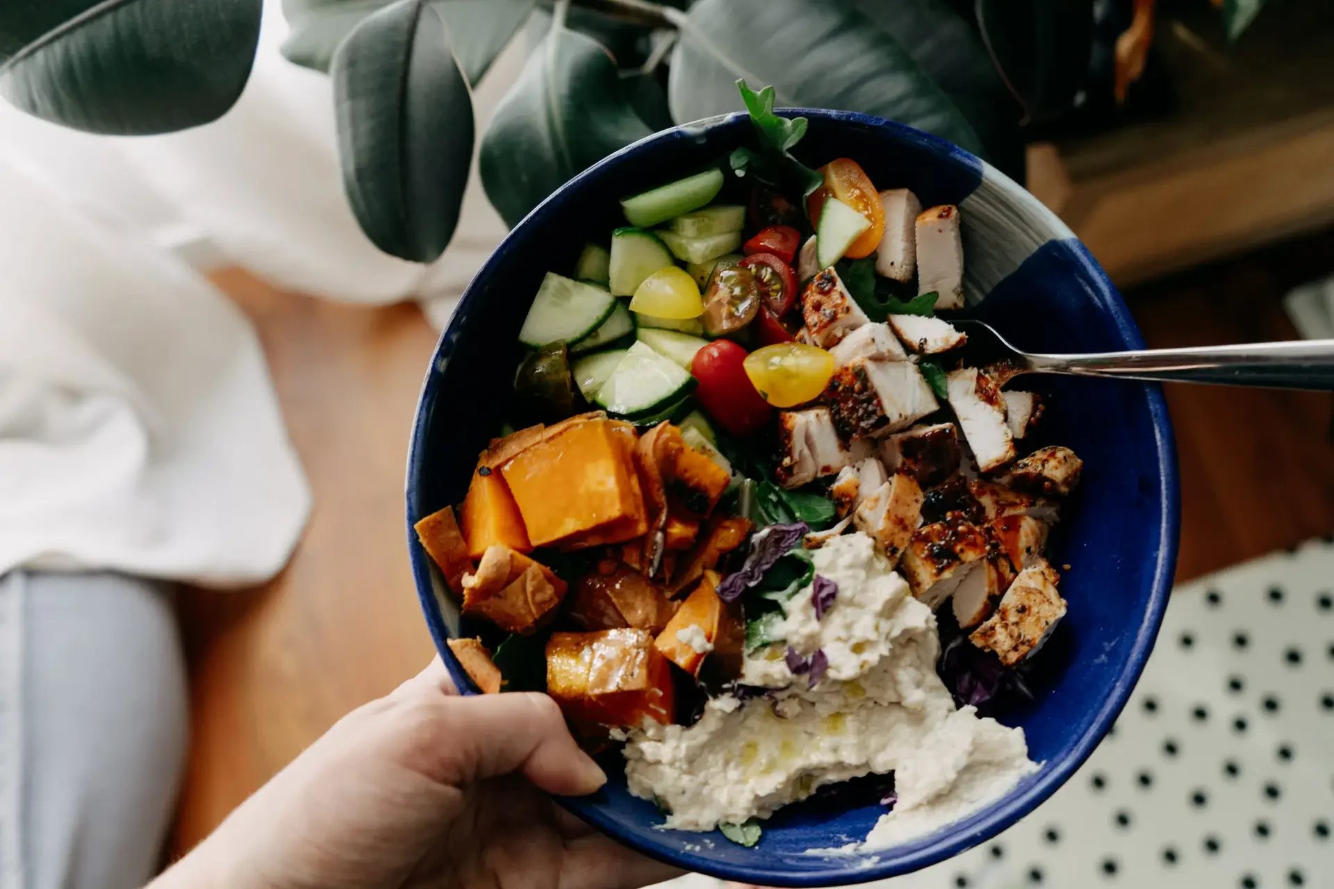 simple kale chicken salad