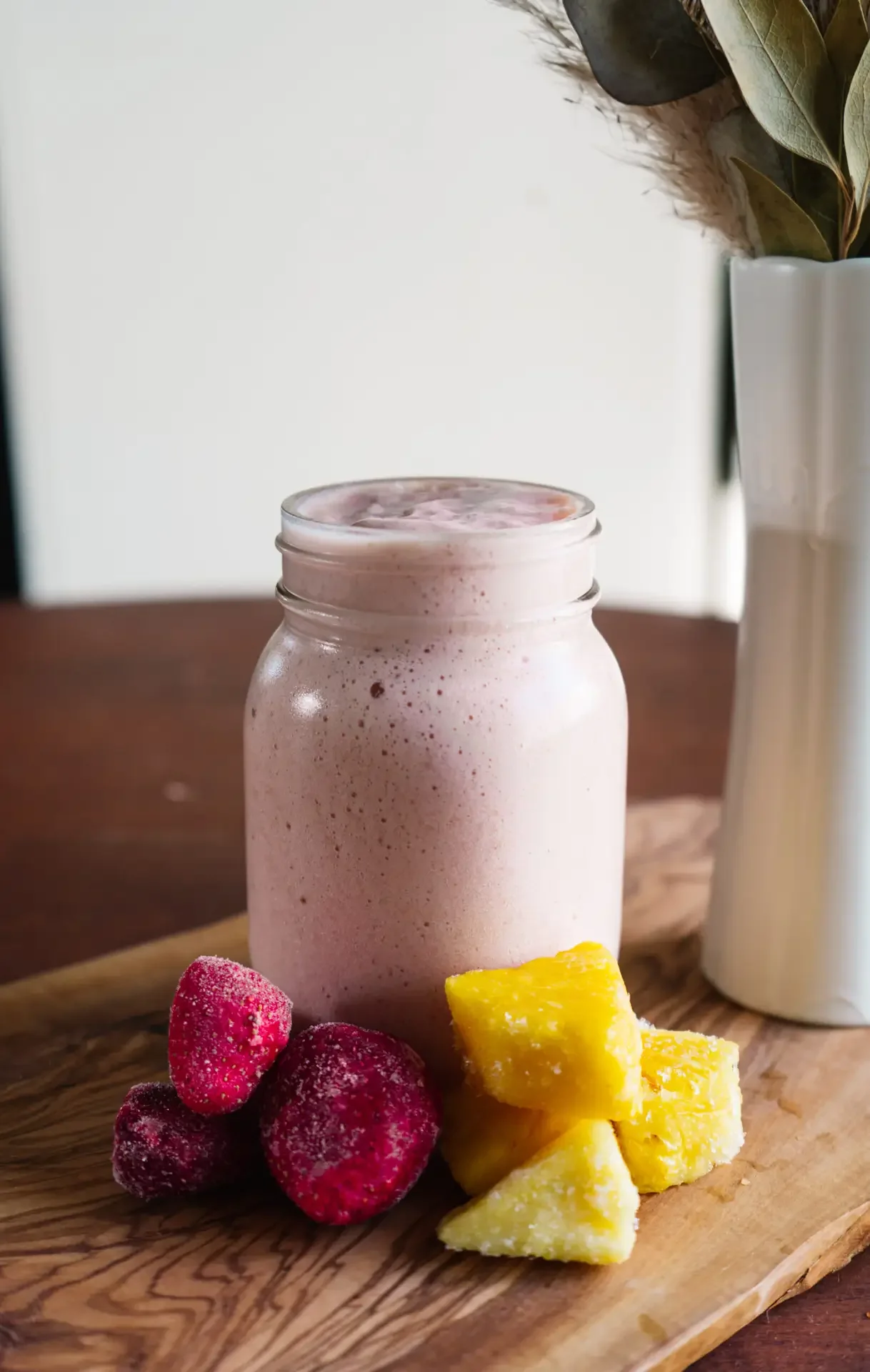 fluffy pink smoothie
