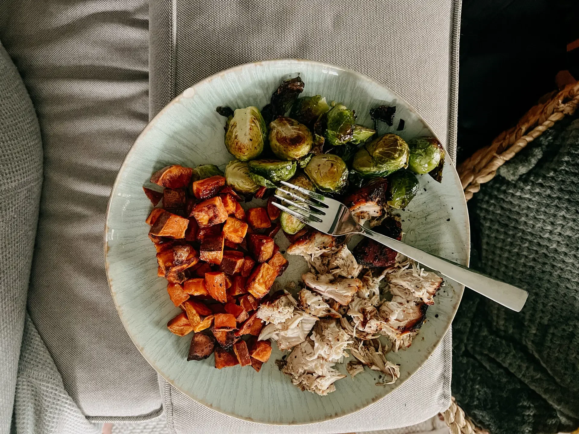 simple roasted chicken dinner