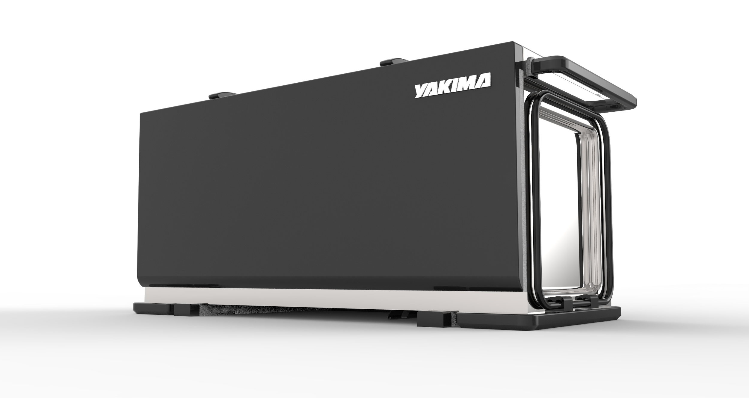 A modern wood pizza oven with a black exterior and a stainless steel door, branded 'YAKIMA'.