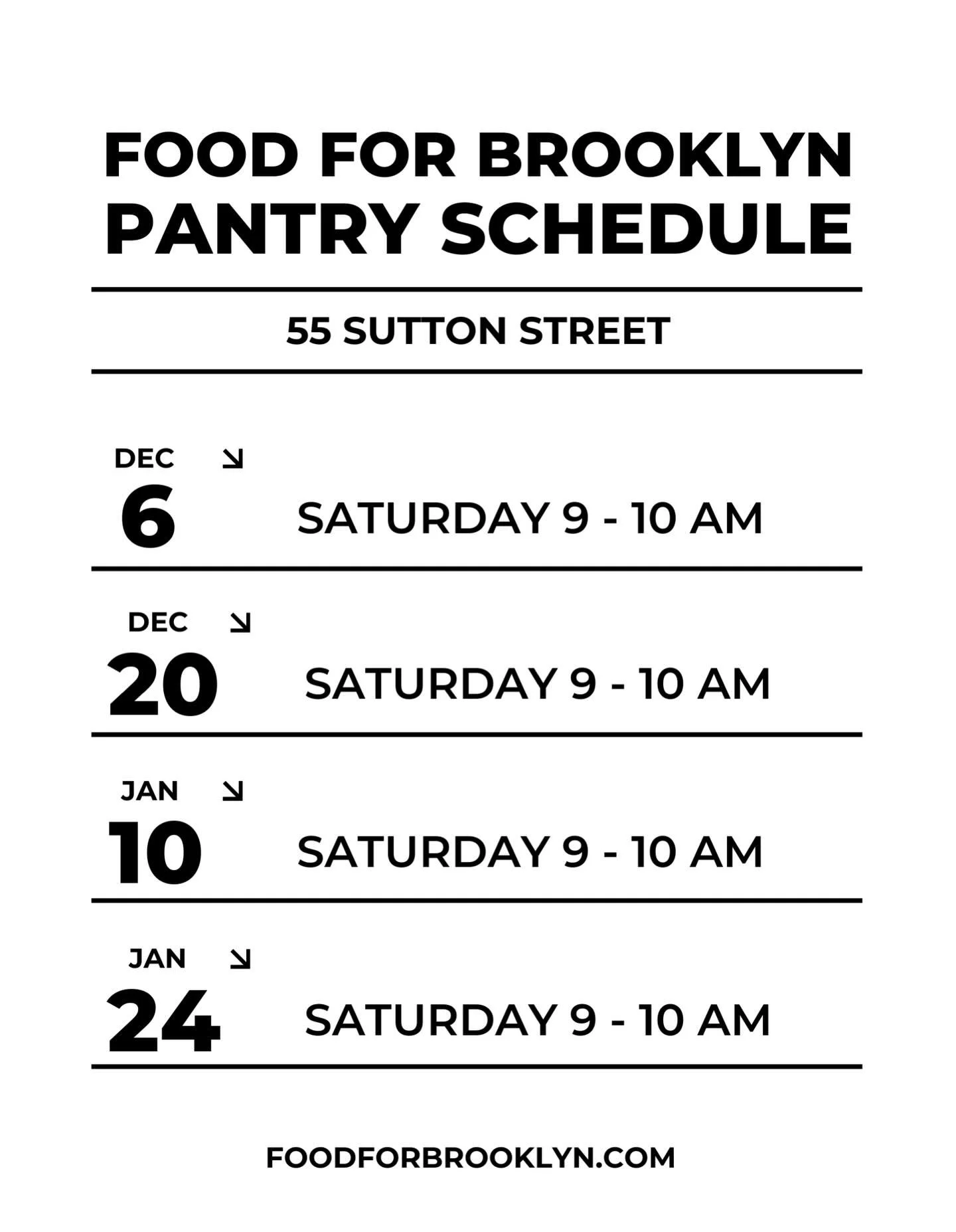 Upcoming distribution dates!