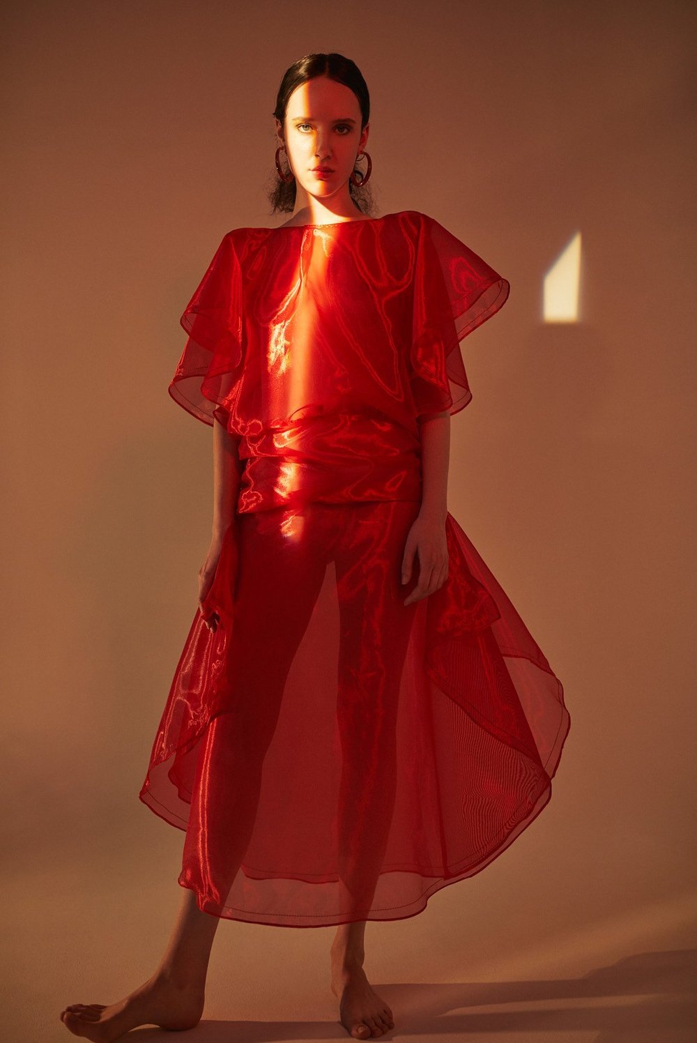 Drop-Waist Sheer Dress  KAHLE STUDIO