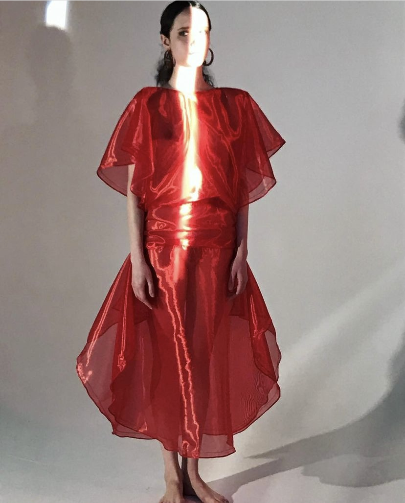 Drop-Waist Sheer Dress  KAHLE STUDIO
