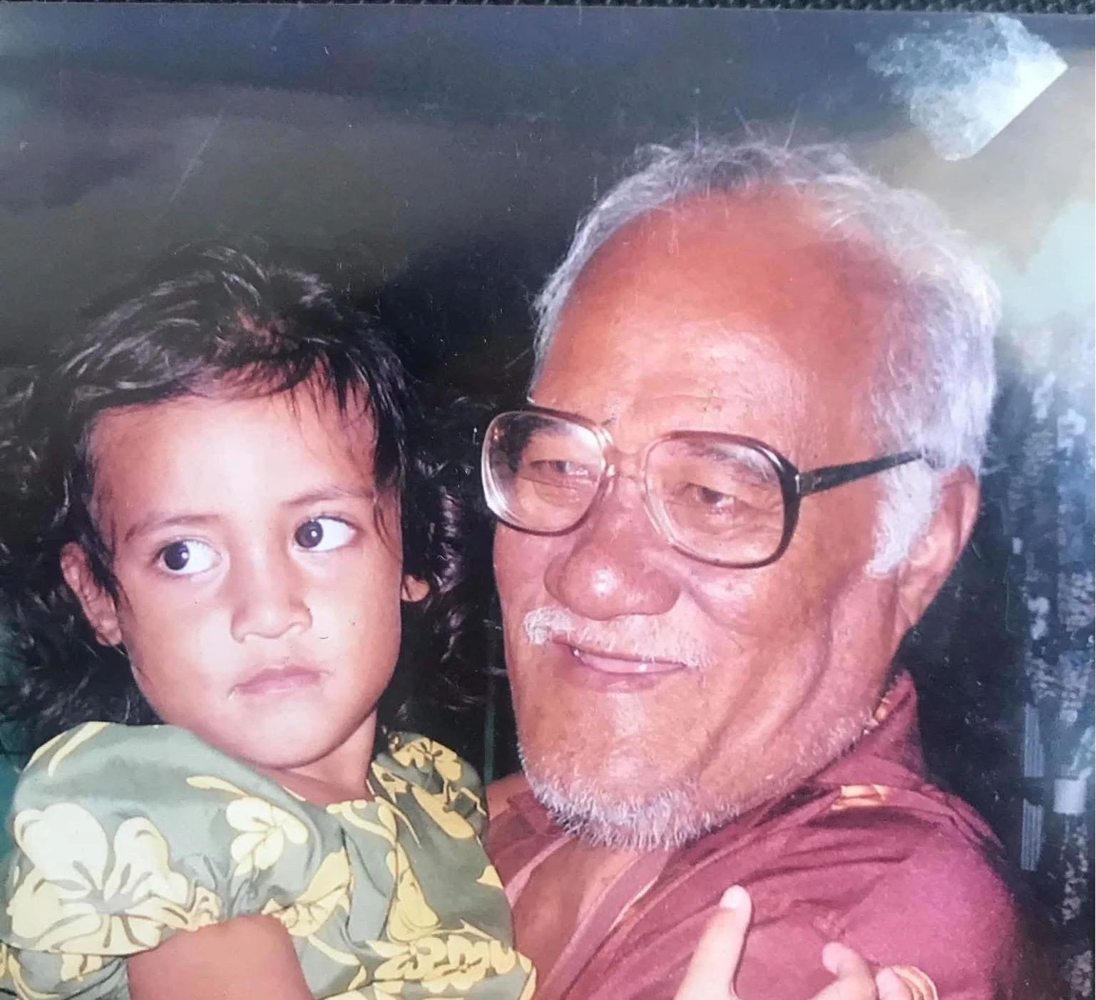 Tangisia with granddaughter Lilipeti Suiti Faavae