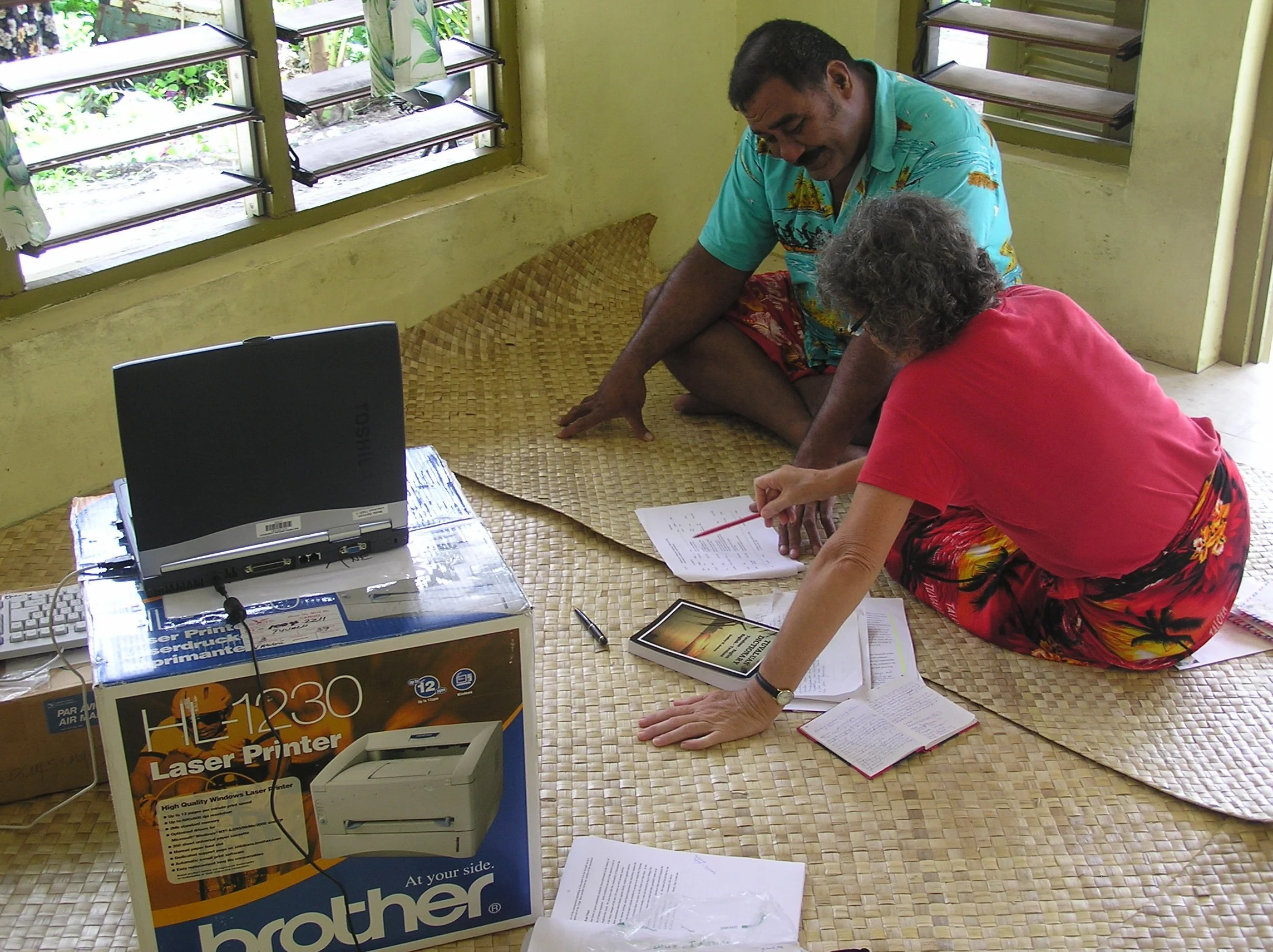 Nanumea, January 2004 working with Ataieta