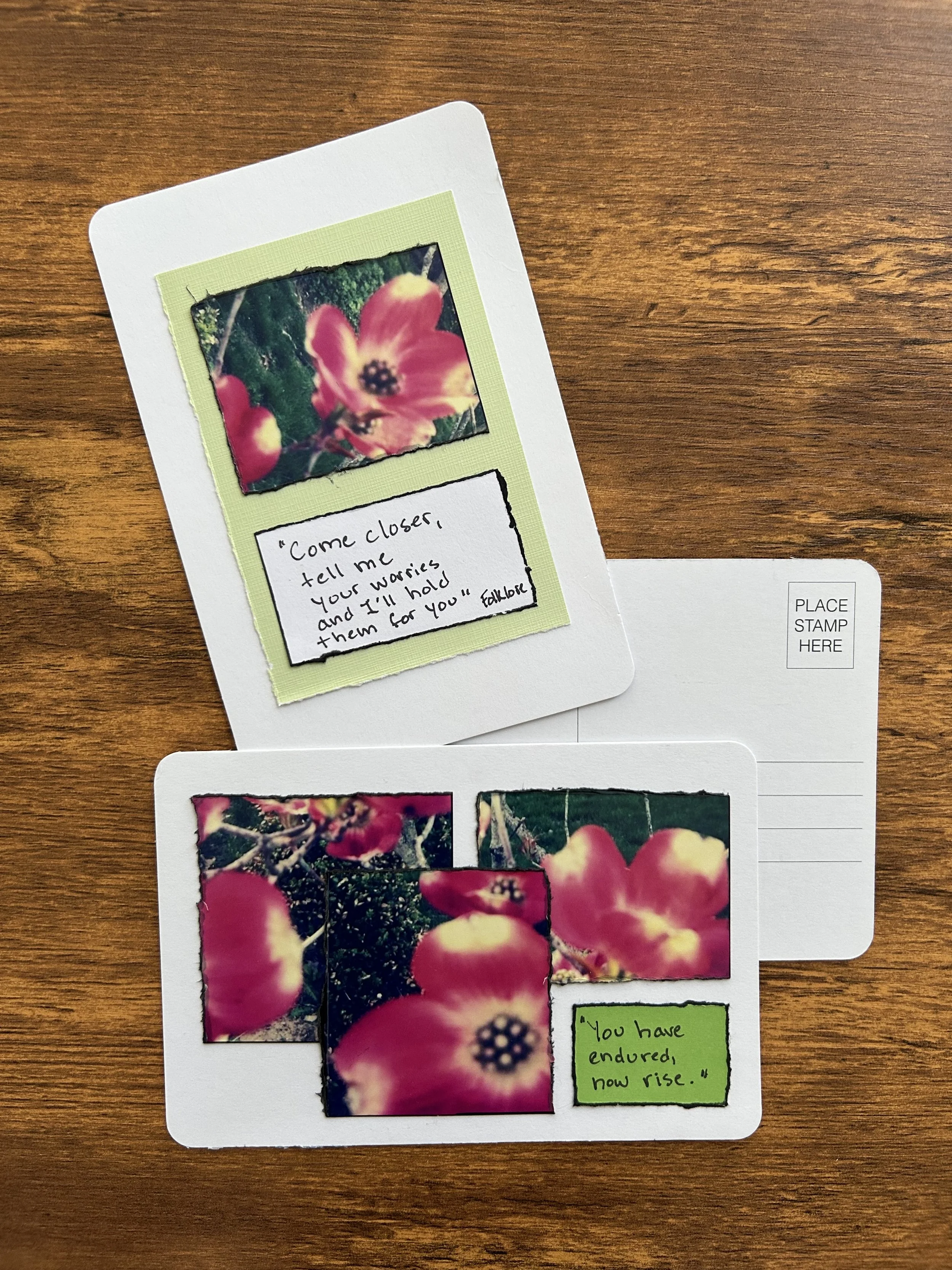 COLLAGED ARTWORK POSTCARDS