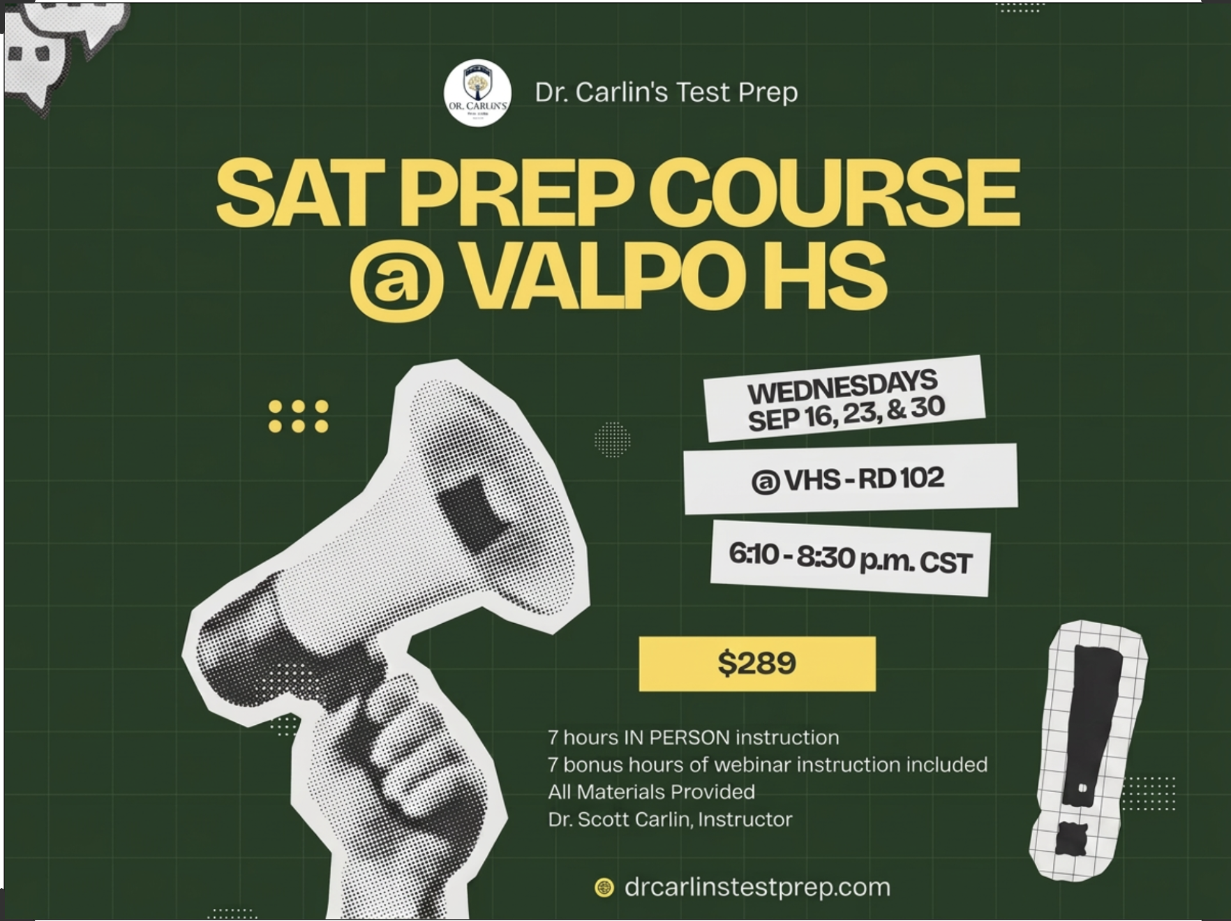 Valparaiso High School SAT Prep - $289.00