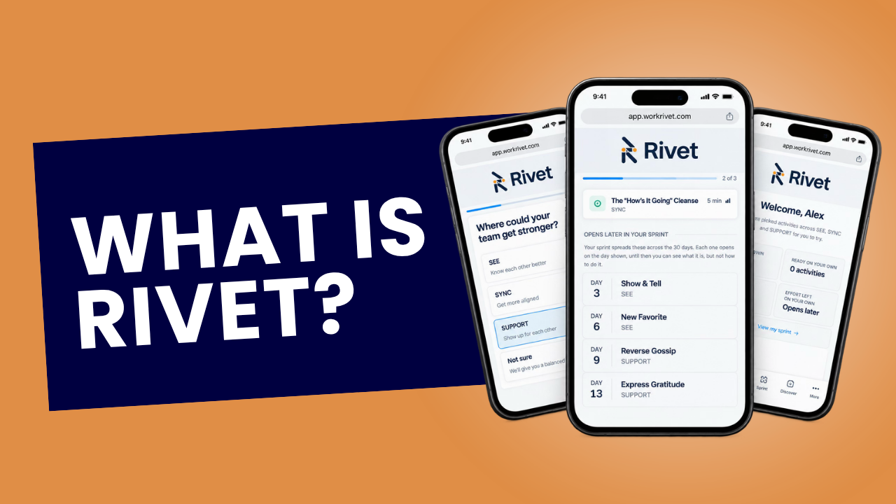 Rivet Team Relationship Management platform for strengthening workplace connections