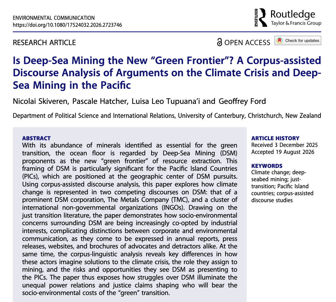 Is Deep-Sea Mining the New "Green Frontier"?