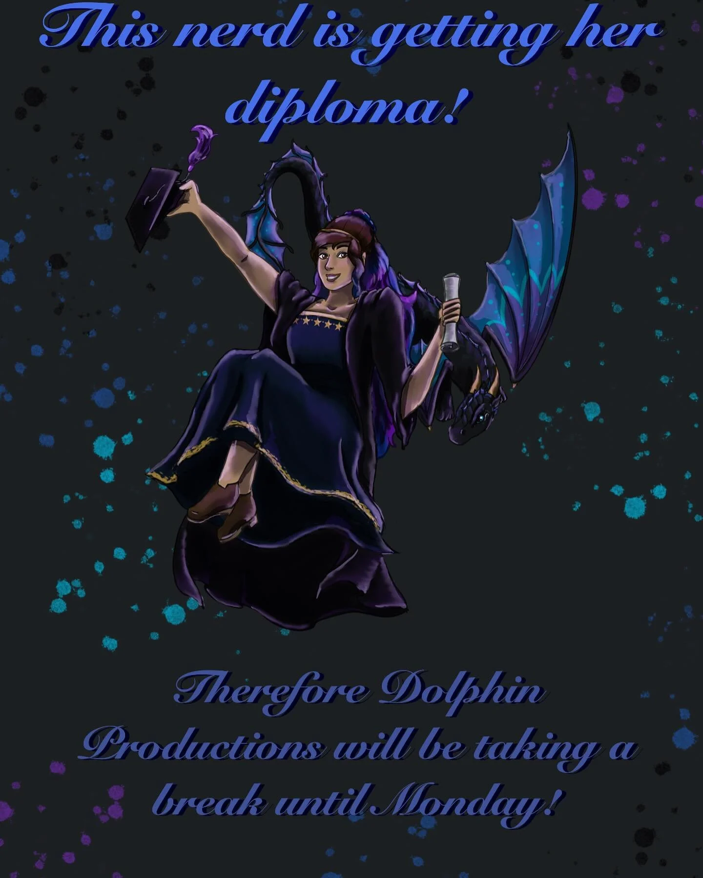 Diploma time! Can&rsquo;t believe Dolphin Productions started in my Freshman year and now I have the honor to graduate with this small shop growing and expanding by the day! So with the busy weekend ahead there will be a small break in any posts and 