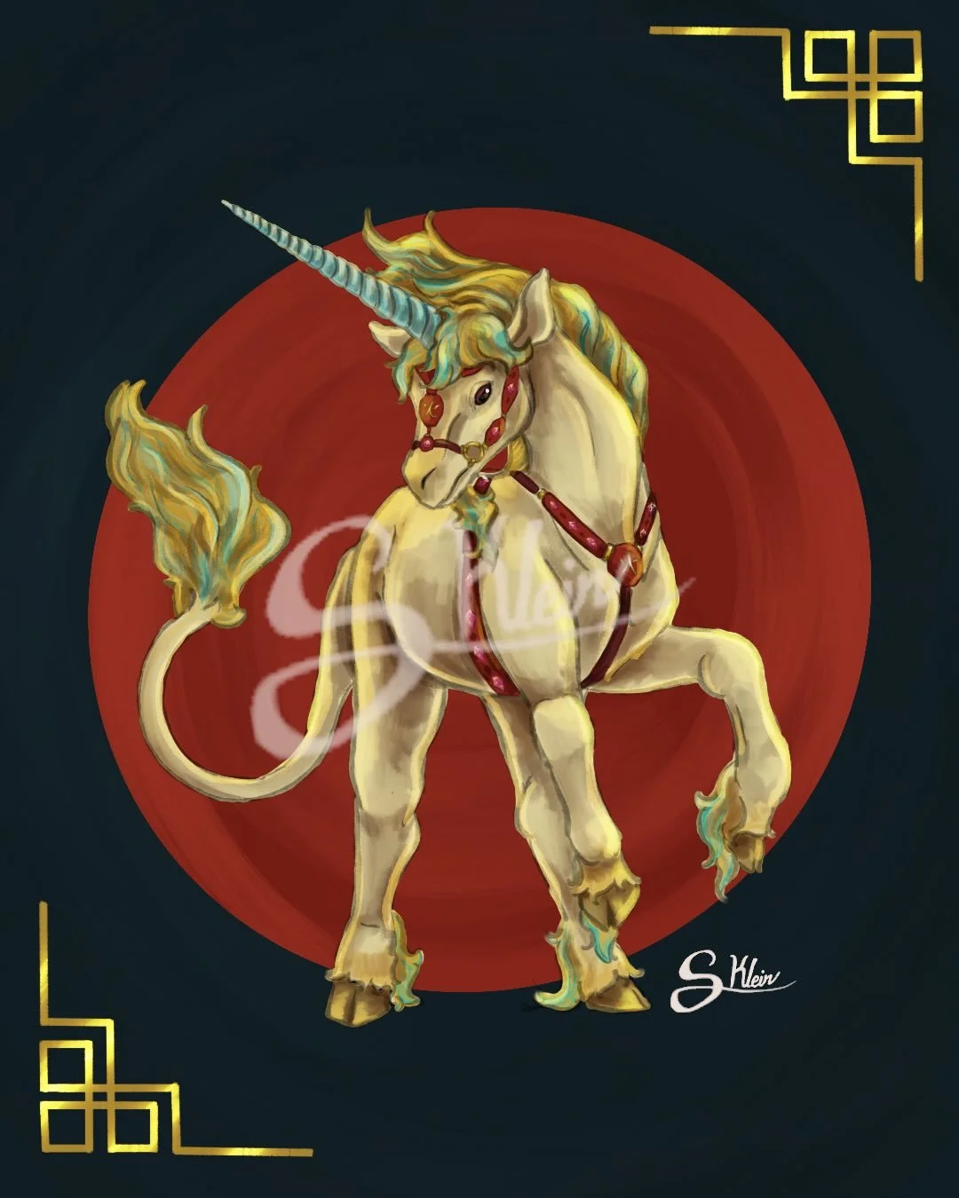Originating in Europe, unicorns were first studied in the heraldry period, well known for their striking horns and elegant appearance. With cloven hooves and similarities to both warhorses and goats. But they are also notorious for being aggressive t