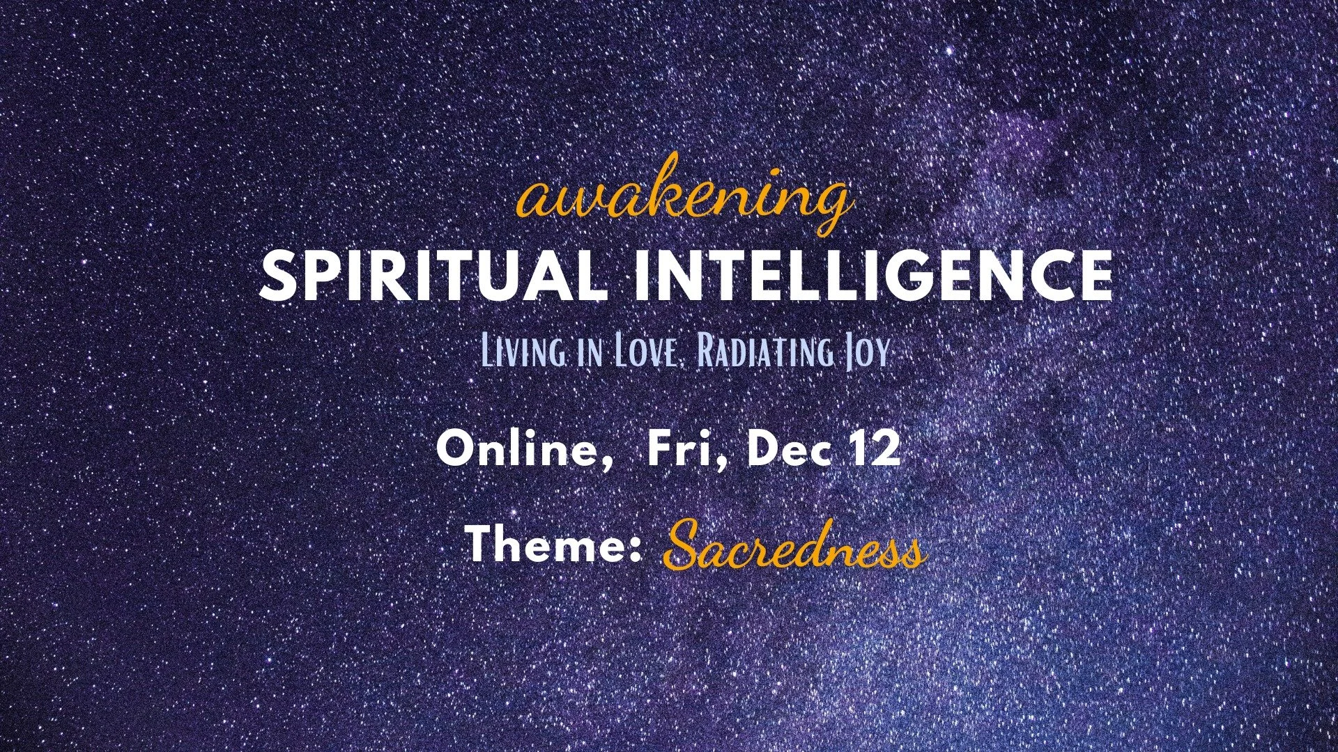 What if the sacred isn't something we seek, but something we recognize within our hearts and everything around us?

Paraphrasing what one spiritual practitioner beautifully expressed, &quot;All reality is knit together&mdash;made of one sacred fabric