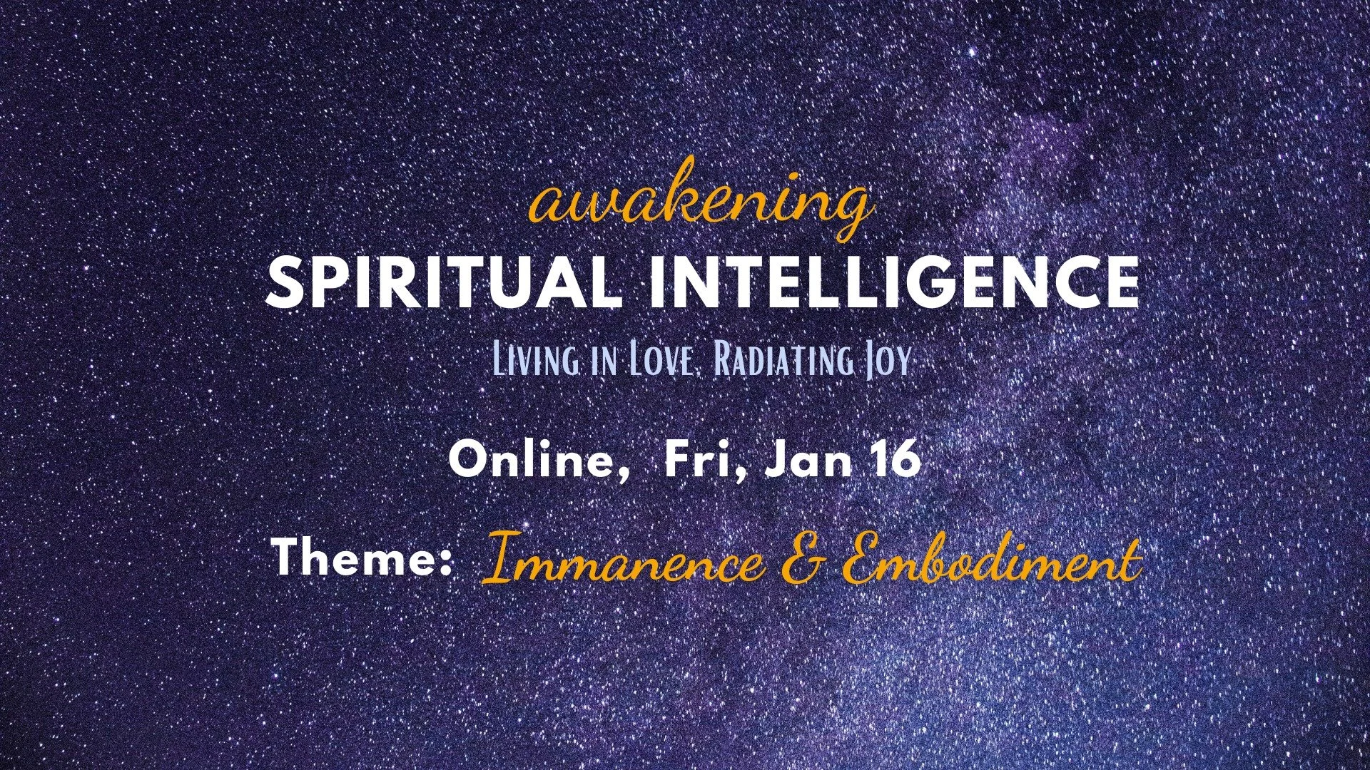 We spend so much of our lives running from discomfort, difficult emotions, and pain. But what if the very thing we're avoiding holds the wisdom and power we're seeking?

Join us this Friday as we explore "Immanence &amp; Embodiment"&mdash;d