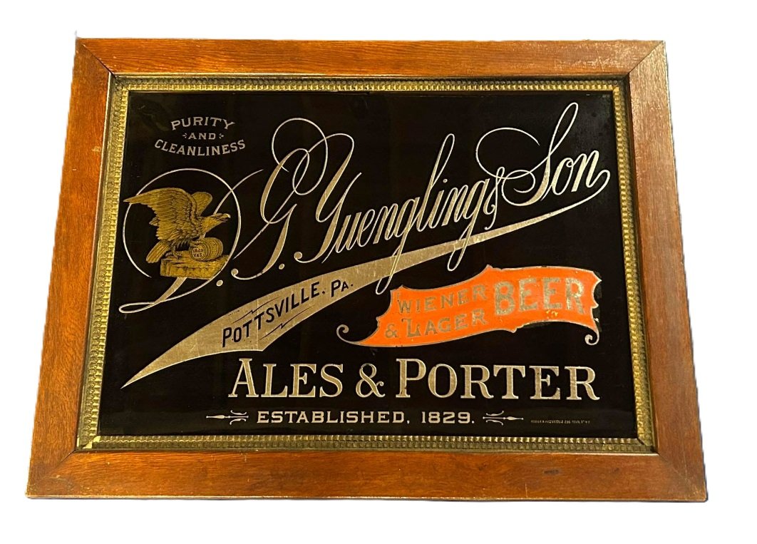 Yuengling Super Rare 1800s Reverse on Glass