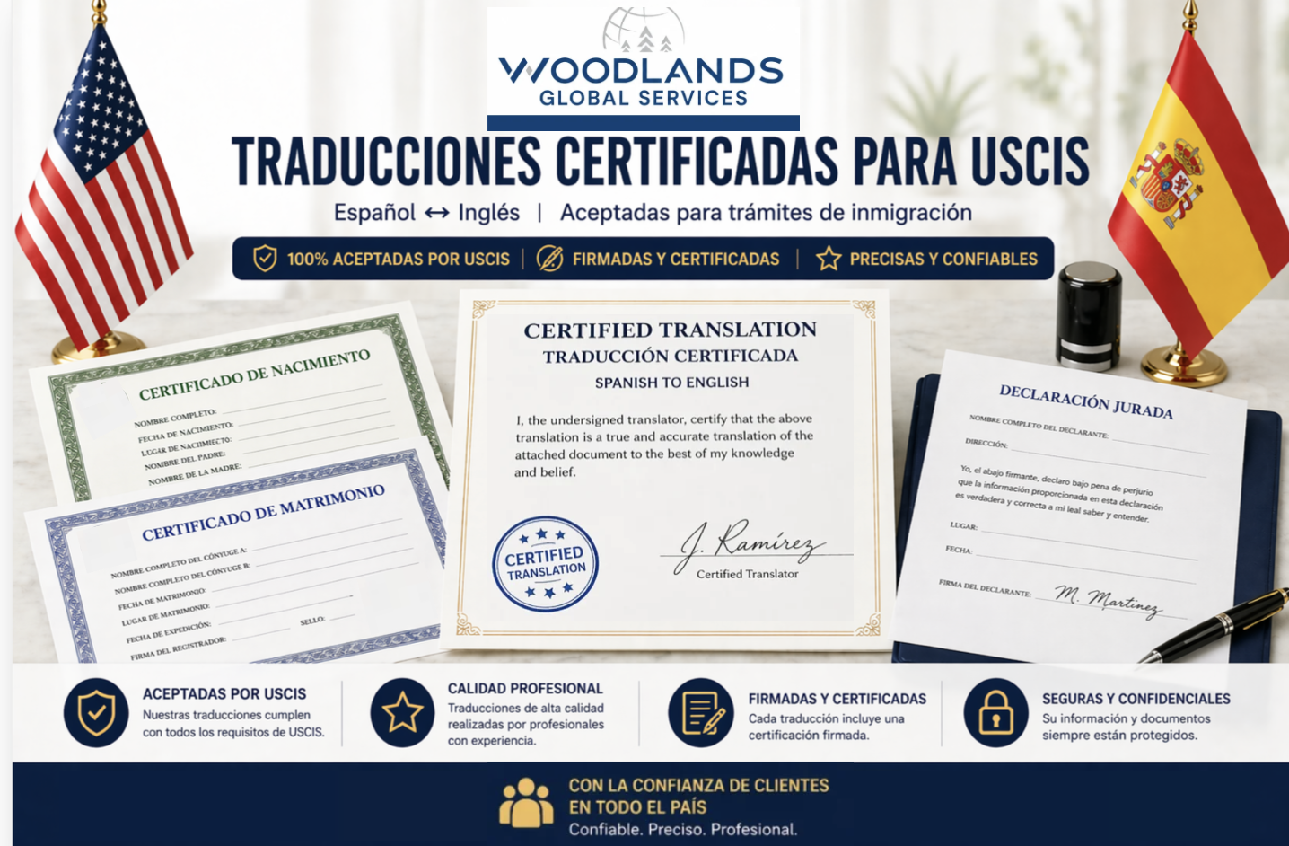 TRADUCCIONES CERTIFICADA USCIS