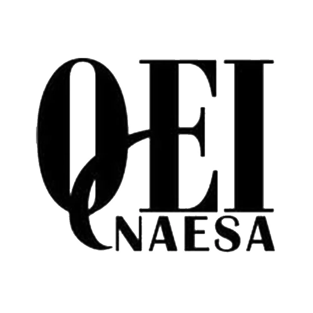 Logo with the word "QEI" and the phrase "NAESA" underneath.