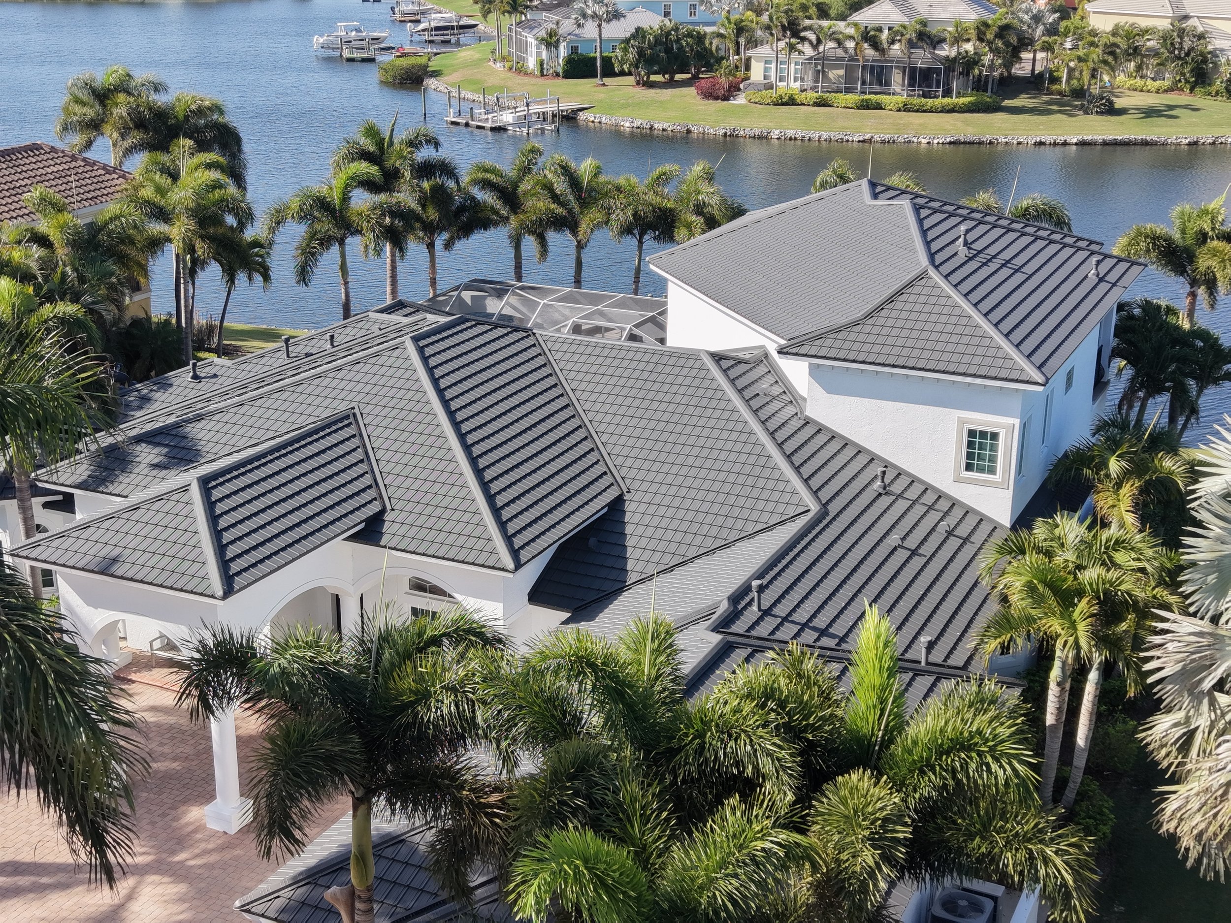 Stamped Stone-Coated Metal Roof