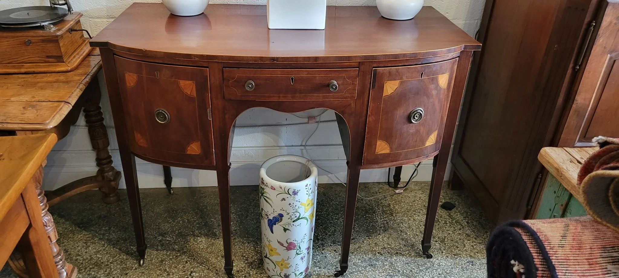 Georgian Marquetry Inlaid Server